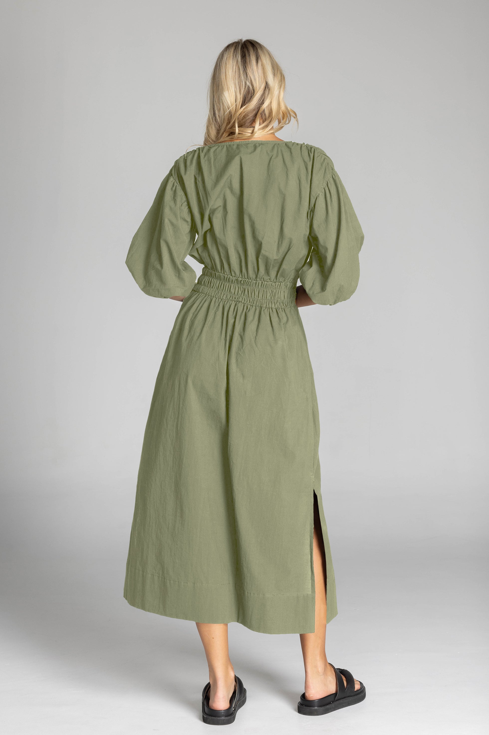 Blossom Kisses Dress - Martini Olive