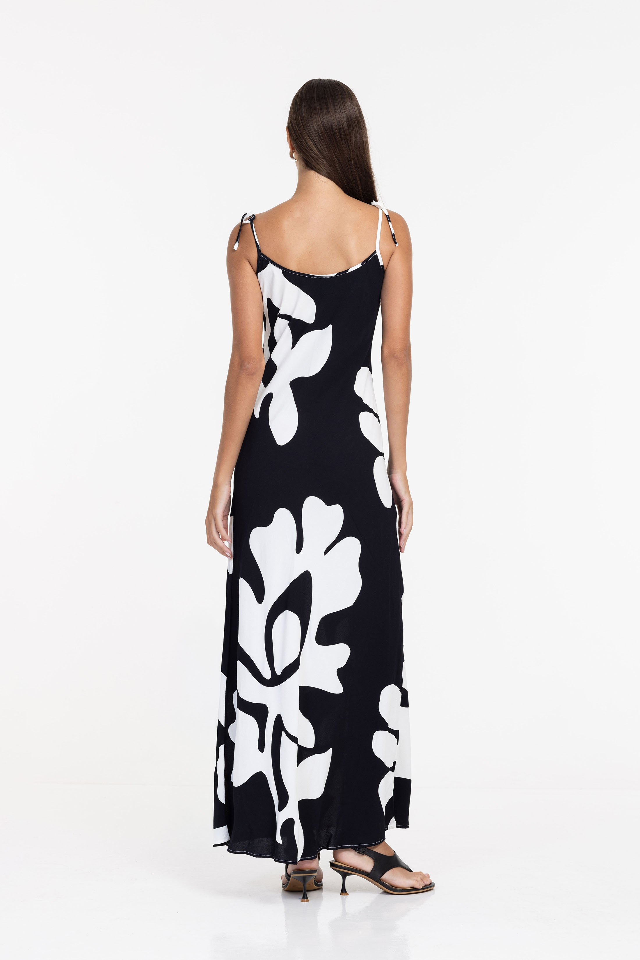 Bow Slip Maxi - Exclusive Black/White Print