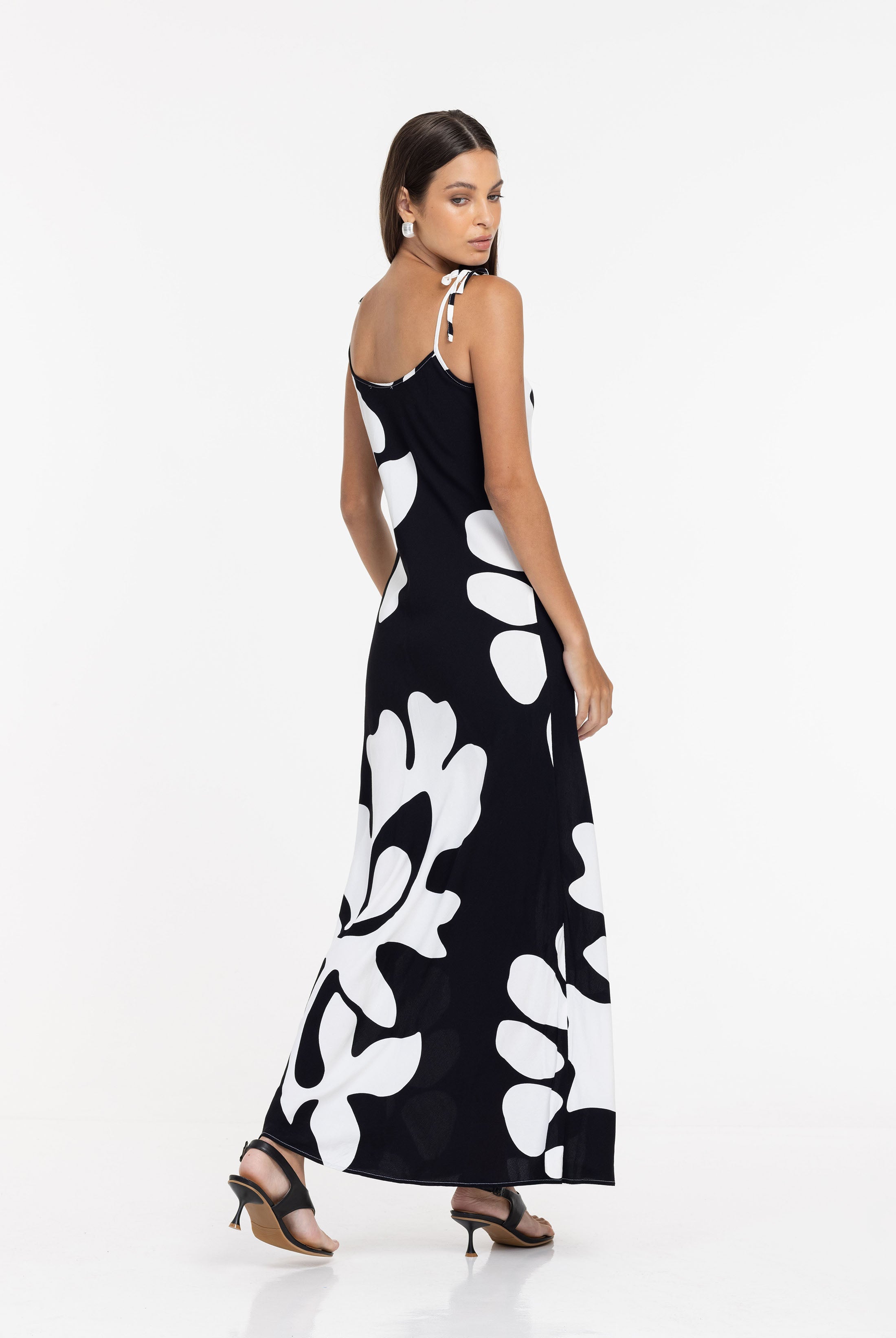 Bow Slip Maxi - Exclusive Black/White Print