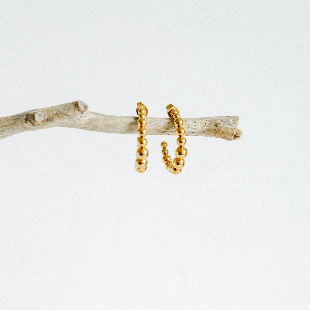 Castel & Co - Bubble Hoops - Gold