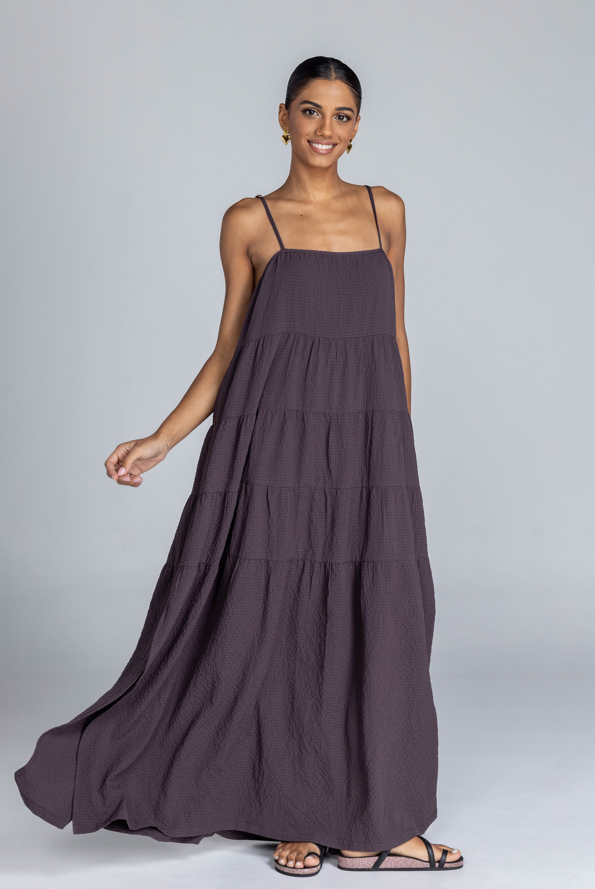 Carmen Dress - Deep Brown