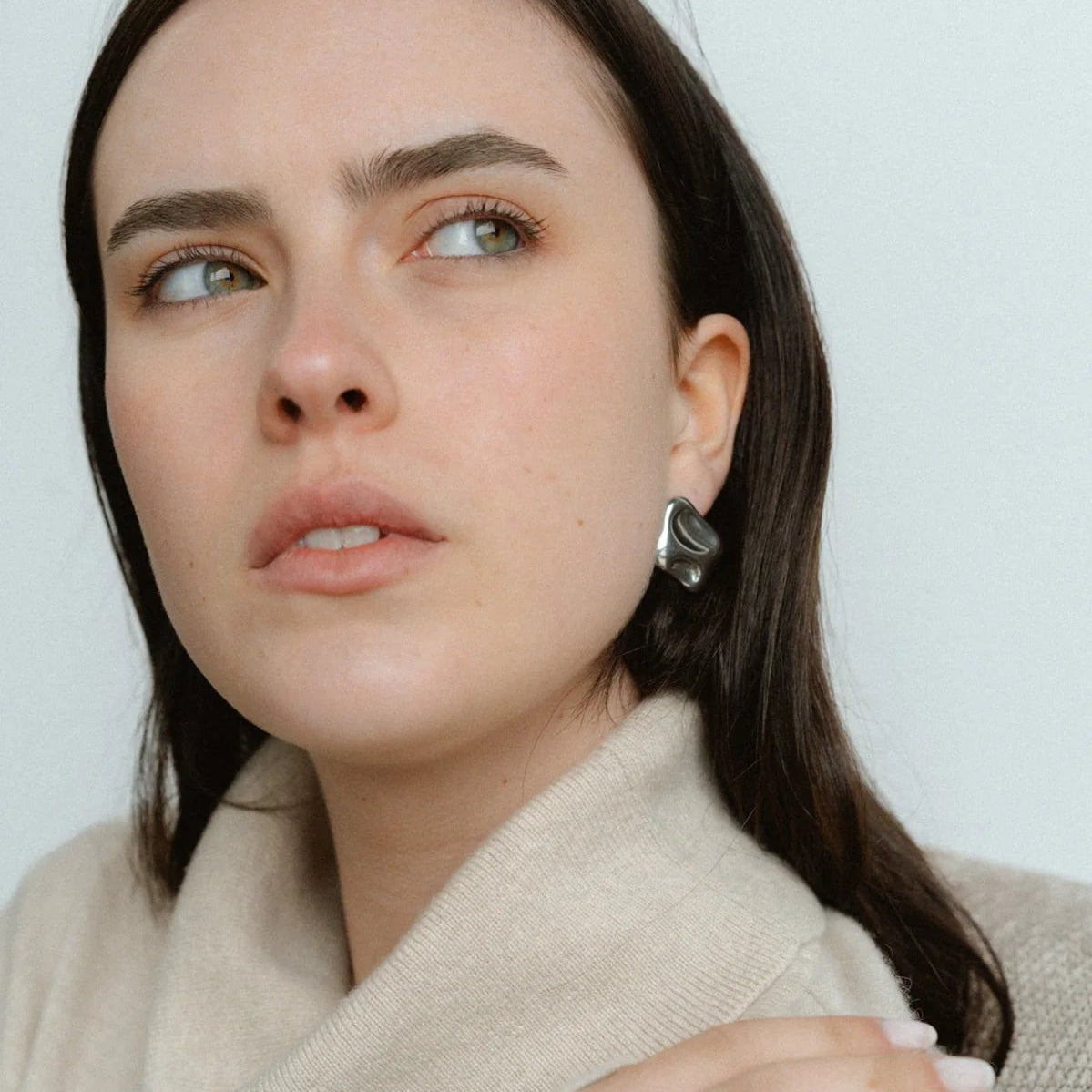 Castel & Co - Molten Earrings- Silver