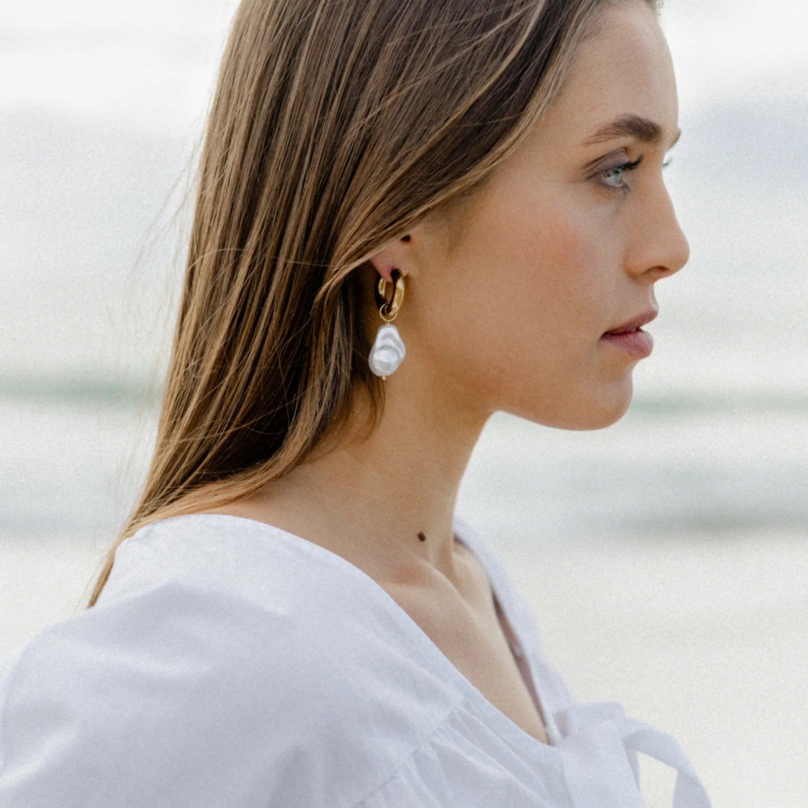 Castel & Co - Pearl Earrings - Gold
