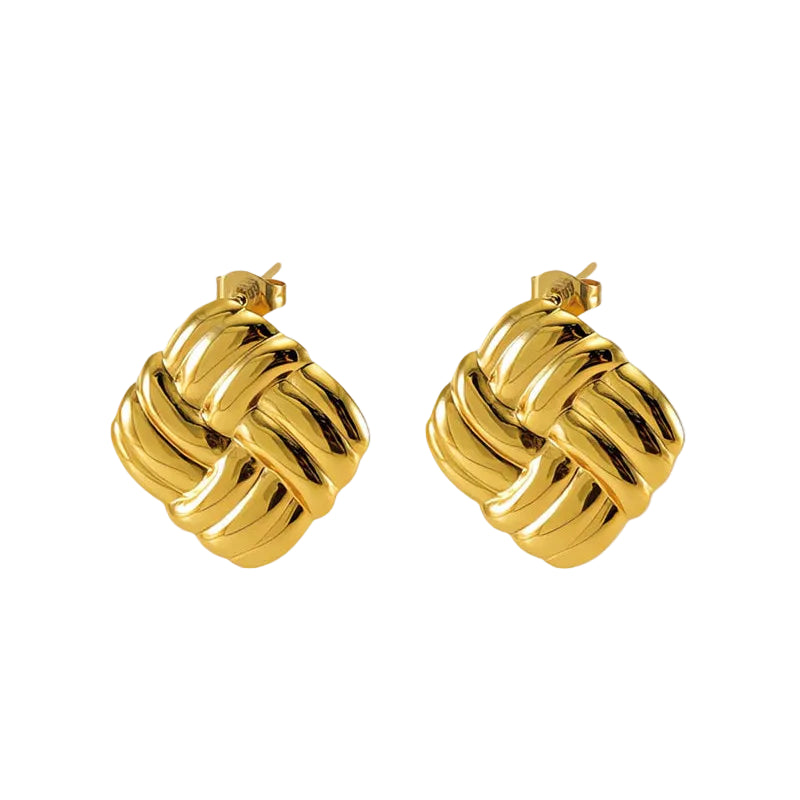 Castel & Co - Quilted Earrings - Gold