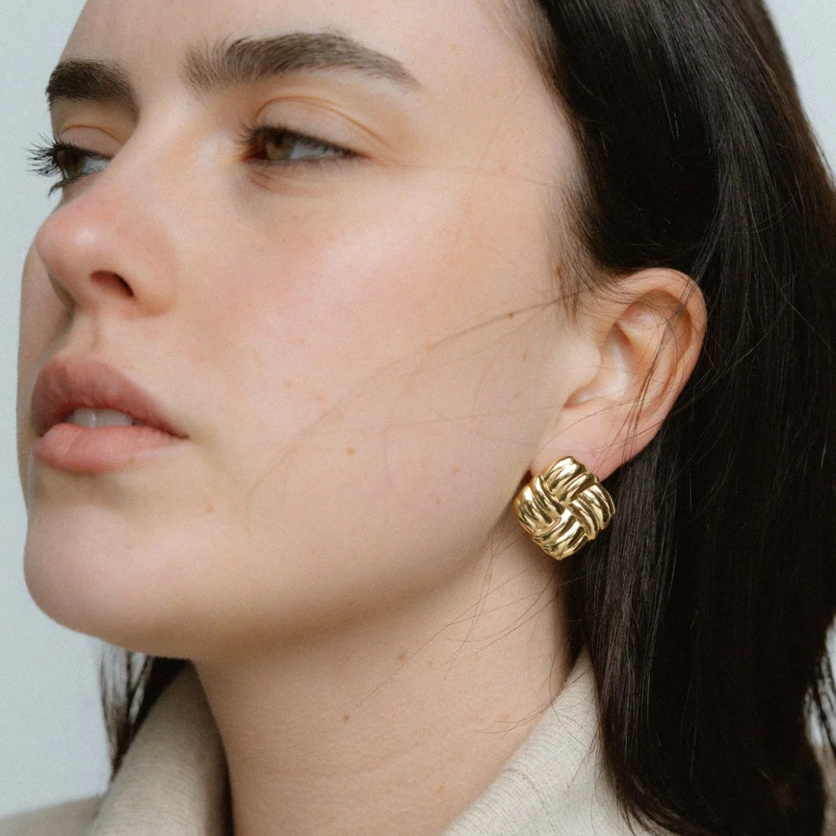 Castel & Co - Quilted Earrings - Gold