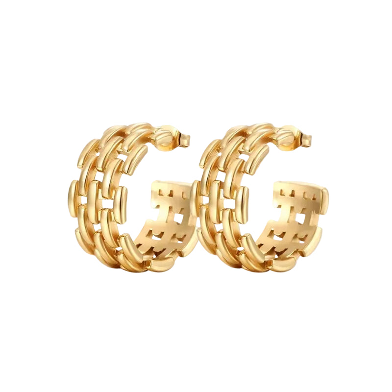 Castel & Co - Chain Earrings - Gold