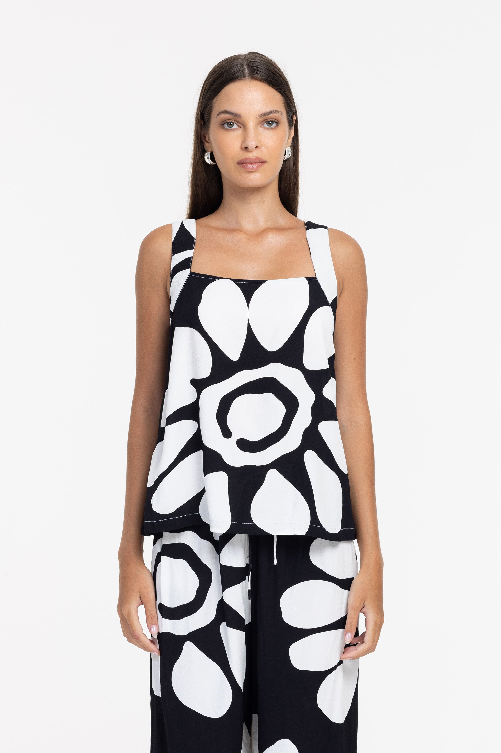 Cinta Top - Exclusive Black / Ivory Flower