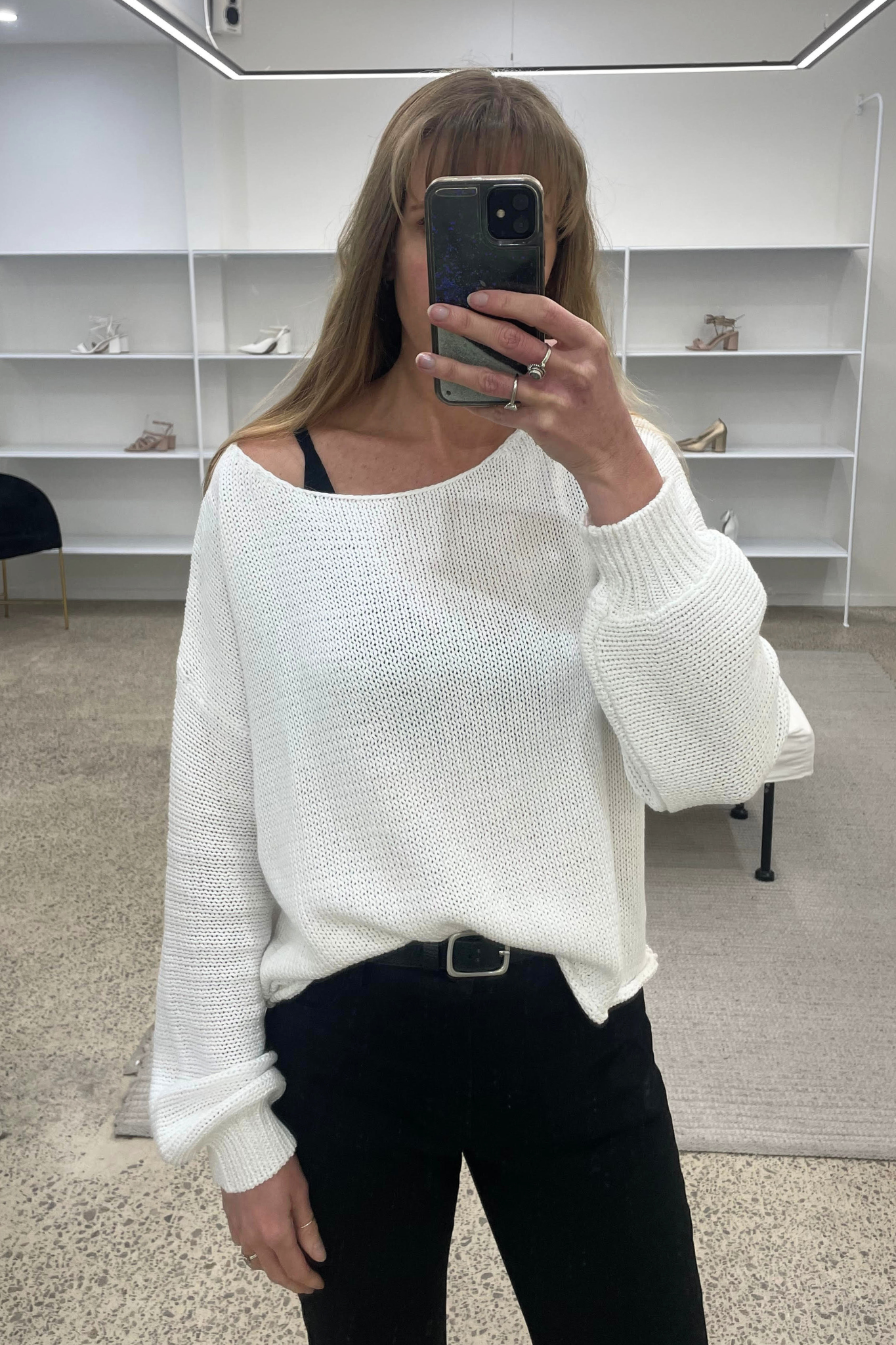 Close Sweater - White