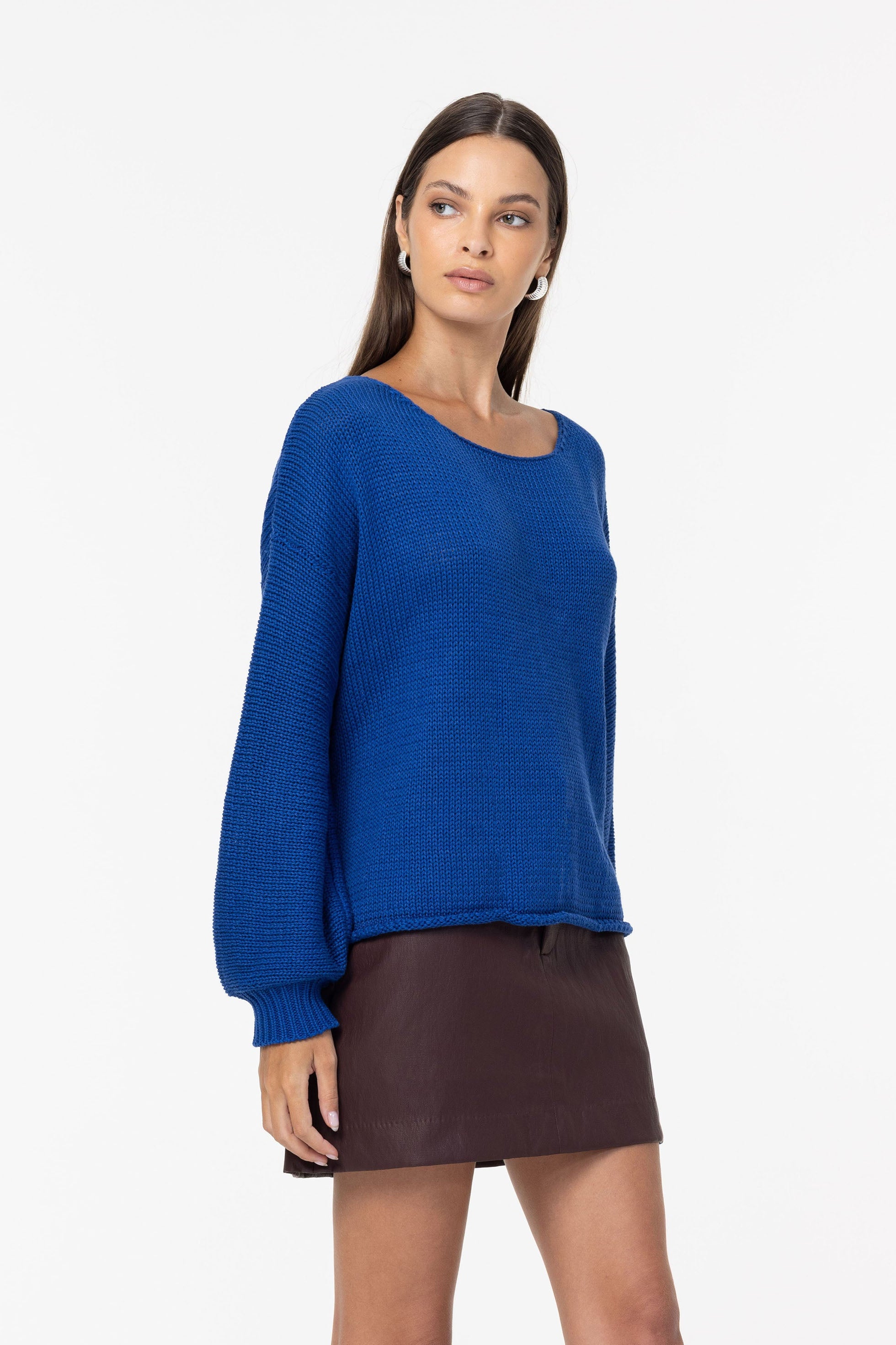 Close Sweater - Cobalt Blue