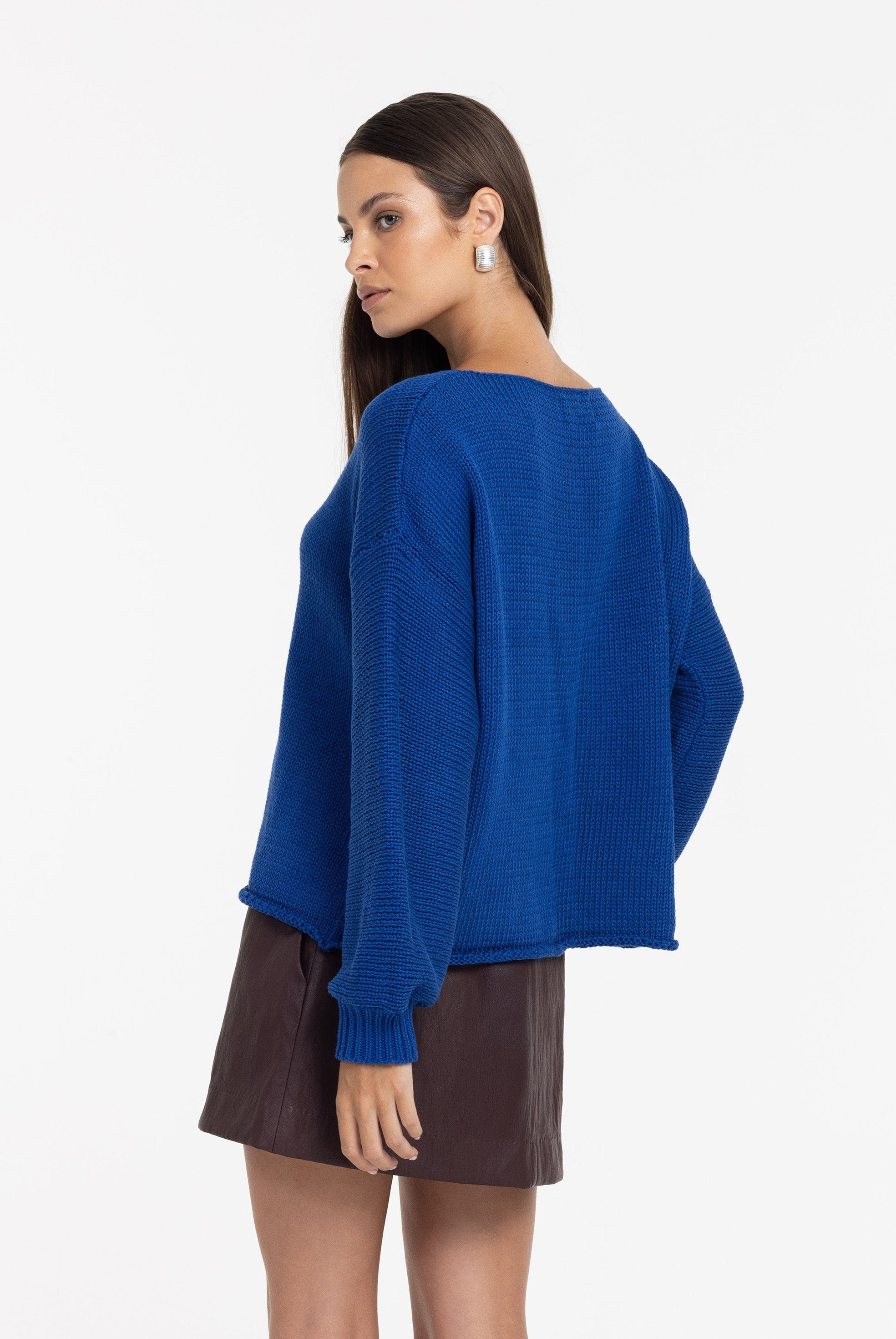 Close Sweater - Cobalt Blue