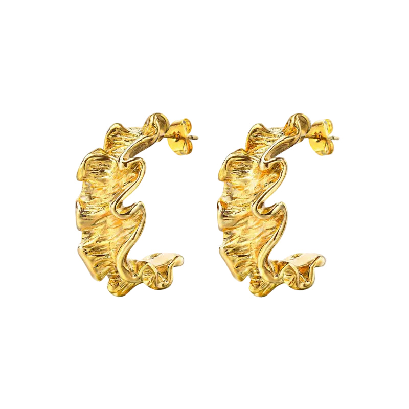 Castel & Co - Crinkle Earrings - Gold
