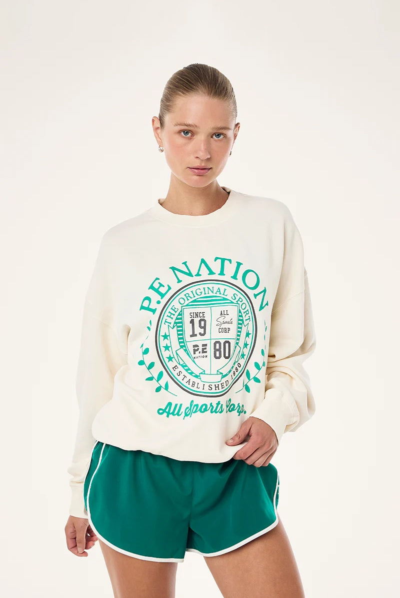 P.E Nation - Defend Sweat - Washed Winter White