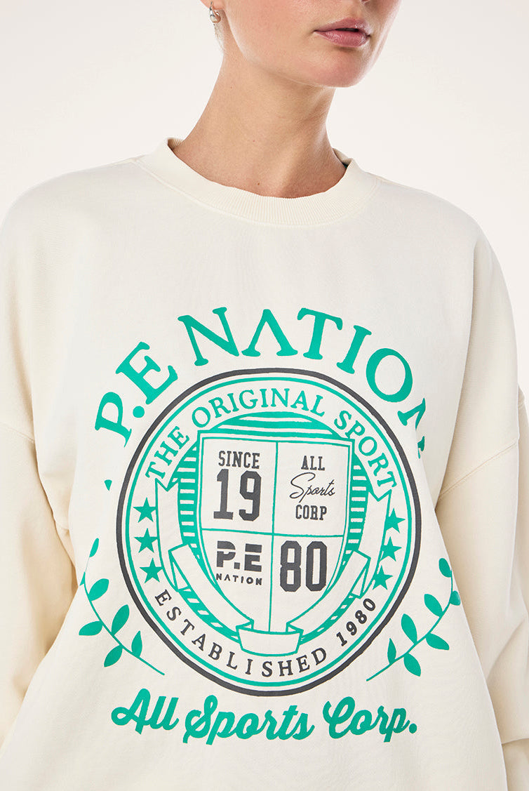 P.E Nation - Defend Sweat - Washed Winter White