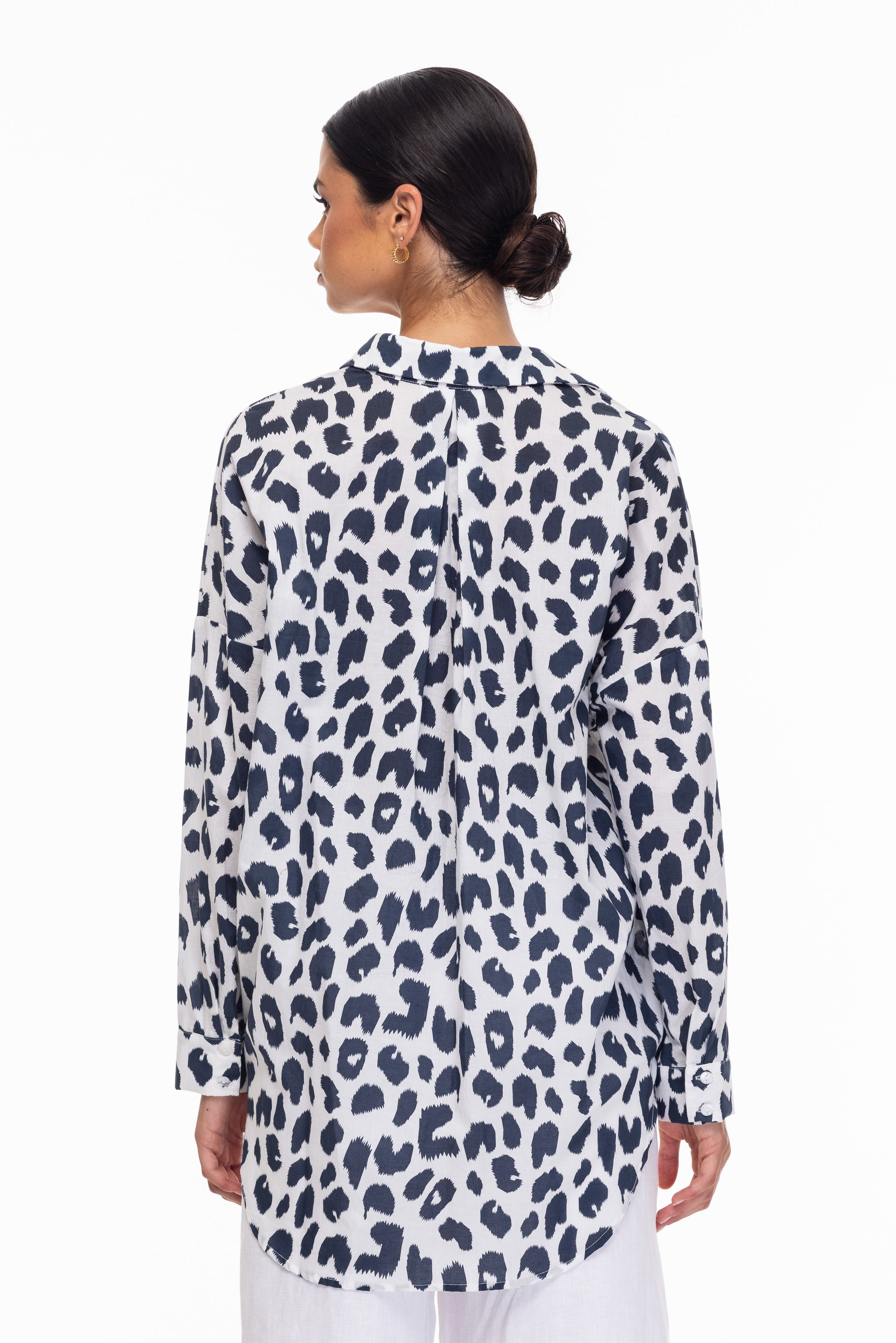 Defiant Shirt - Exclusive Ivory/Midnight Leopard Print