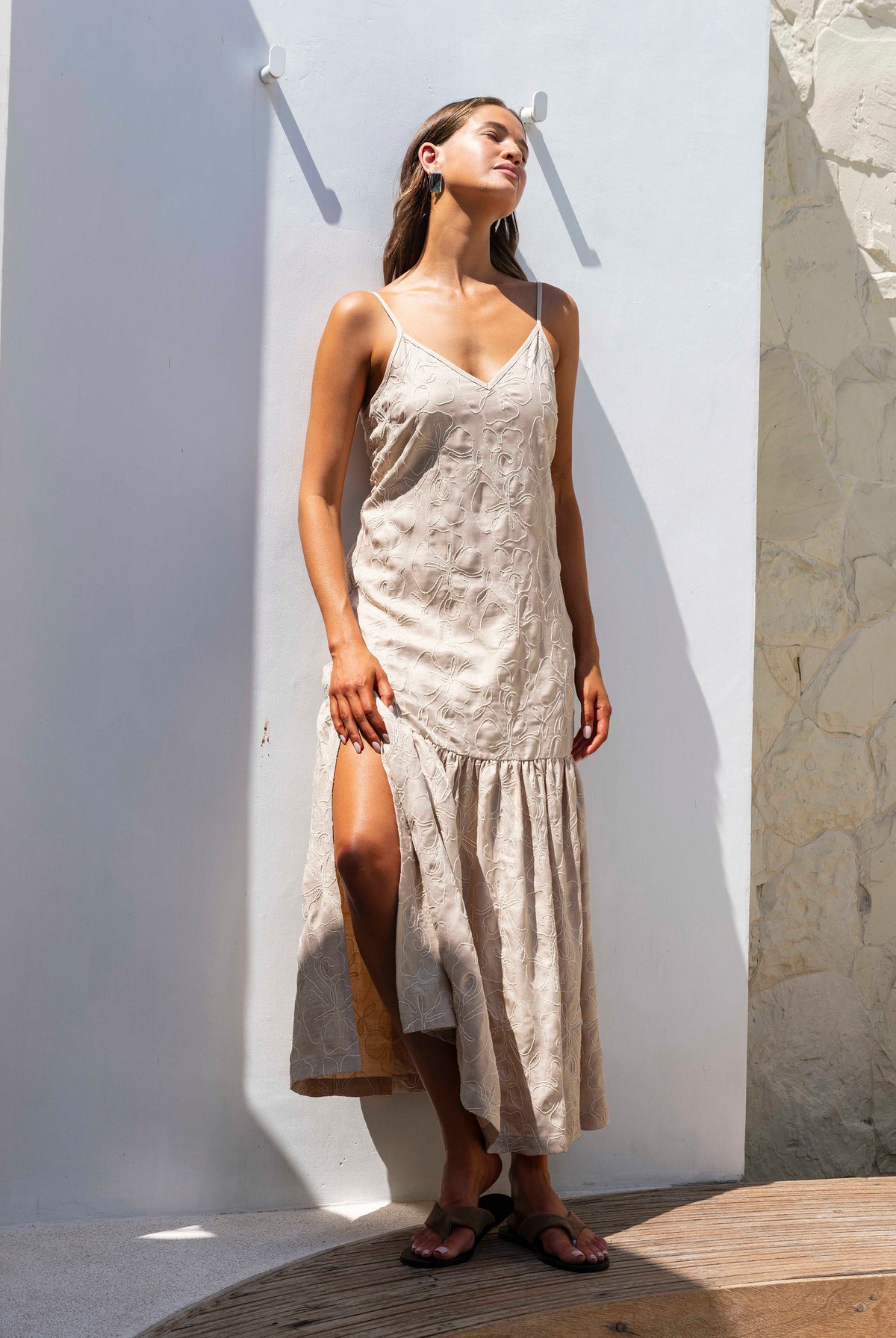 Dallas Maxi | Camel White Embroidery | PRE-ORDER