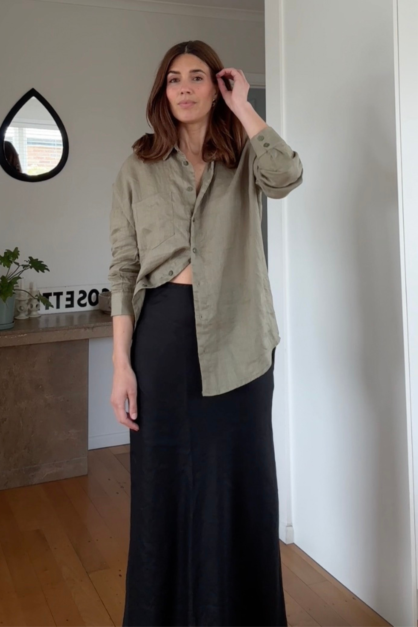 Saturday Skirt - Black Linen