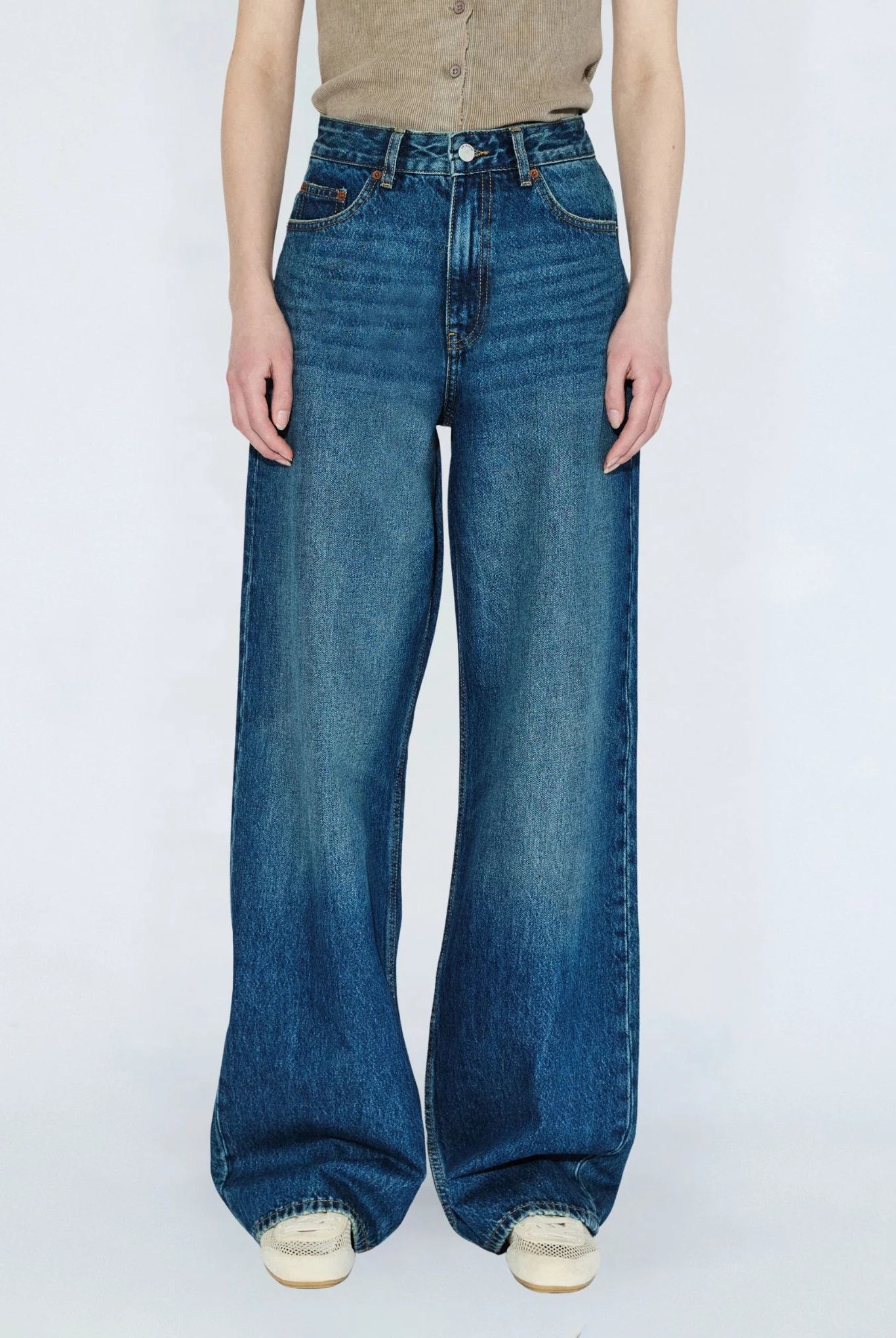 Dr Denim - Donna High Relaxed Jeans - Stream Dark Fade Vintage