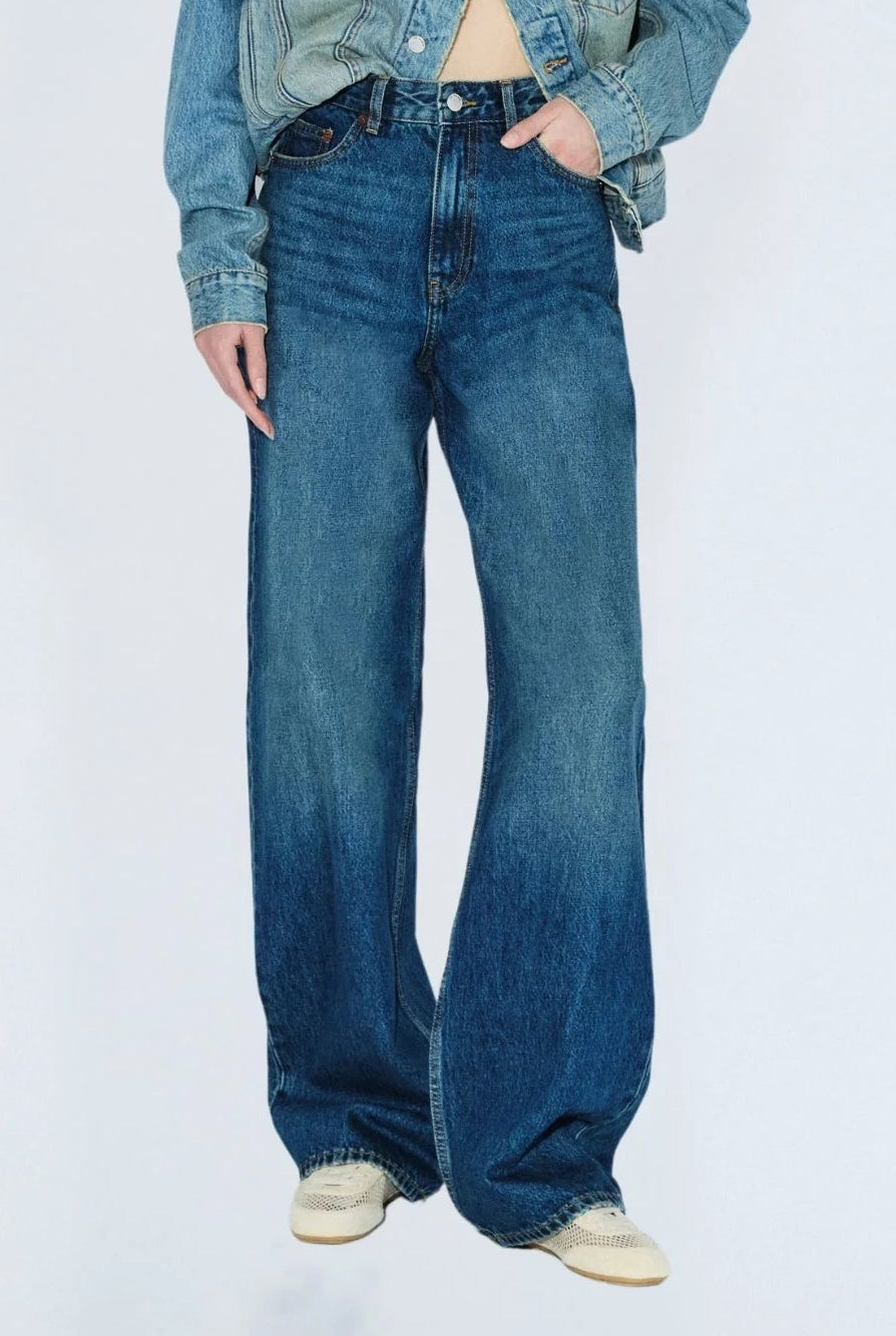 Dr Denim - Donna High Relaxed Jeans - Stream Dark Fade Vintage