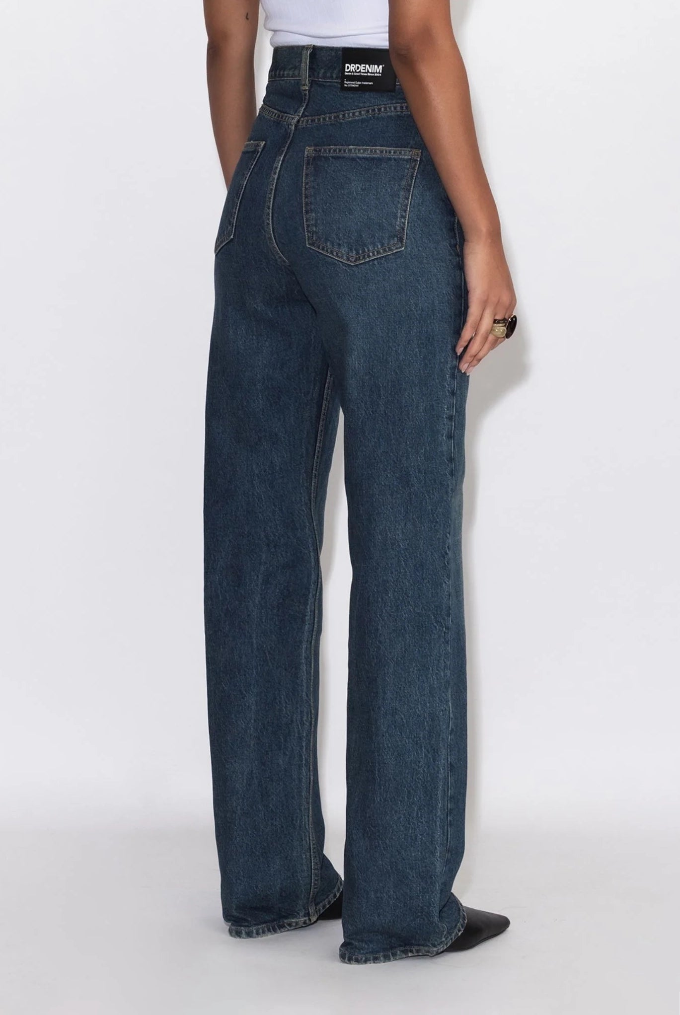 Dr Denim - Echo High Straight Jeans - Bay Dark Used Vintage