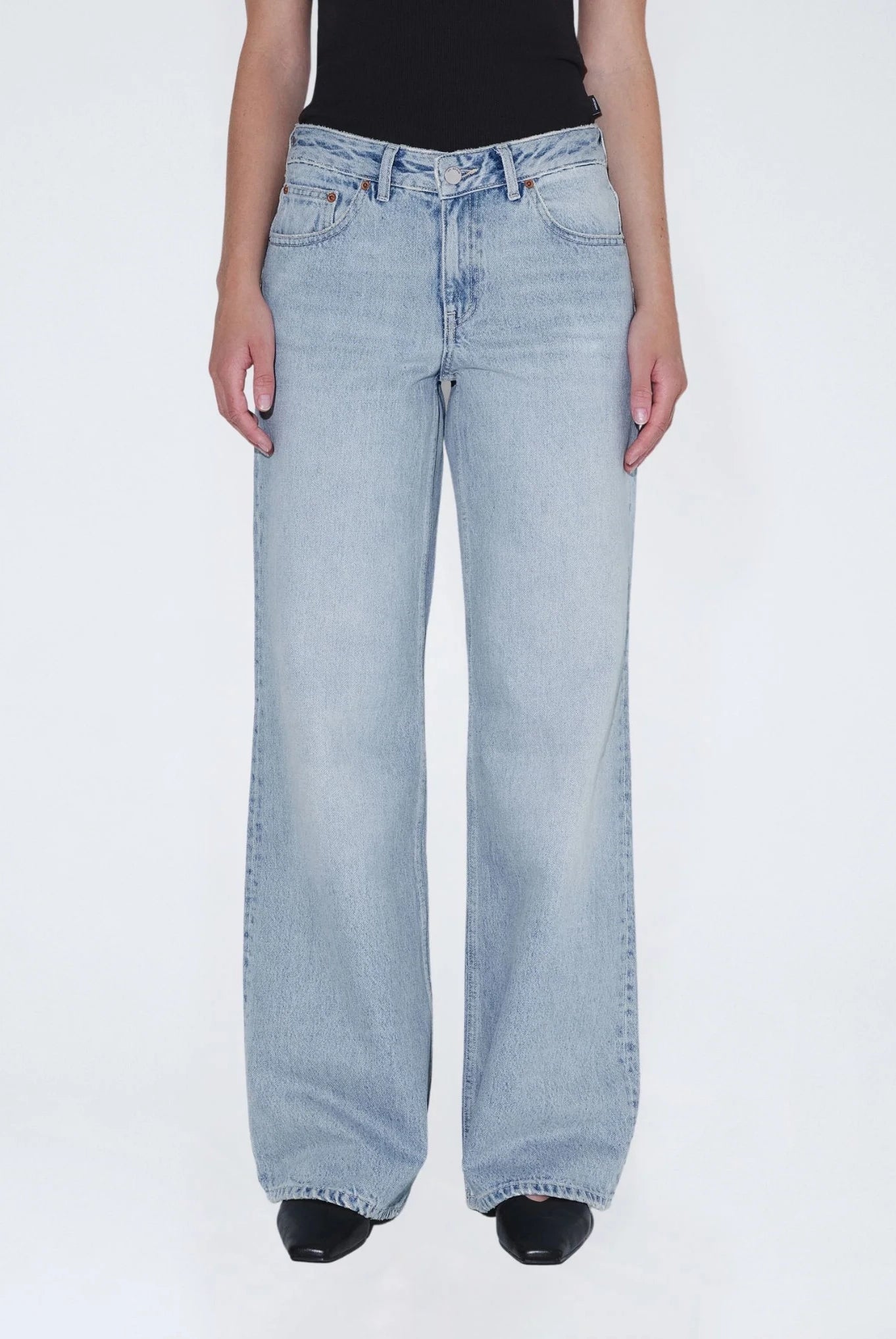 Dr Denim - Rhue Low Wide Jeans - Drift Pale Used