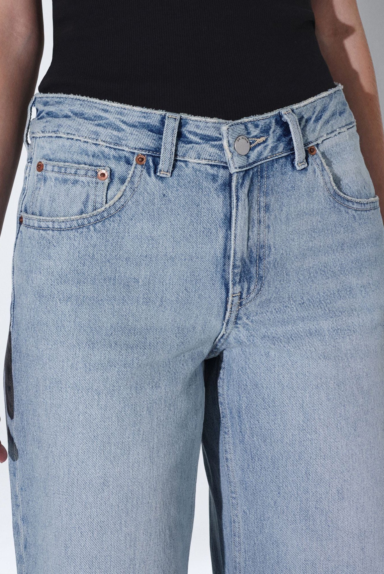 Dr Denim - Rhue Low Wide Jeans - Drift Pale Used