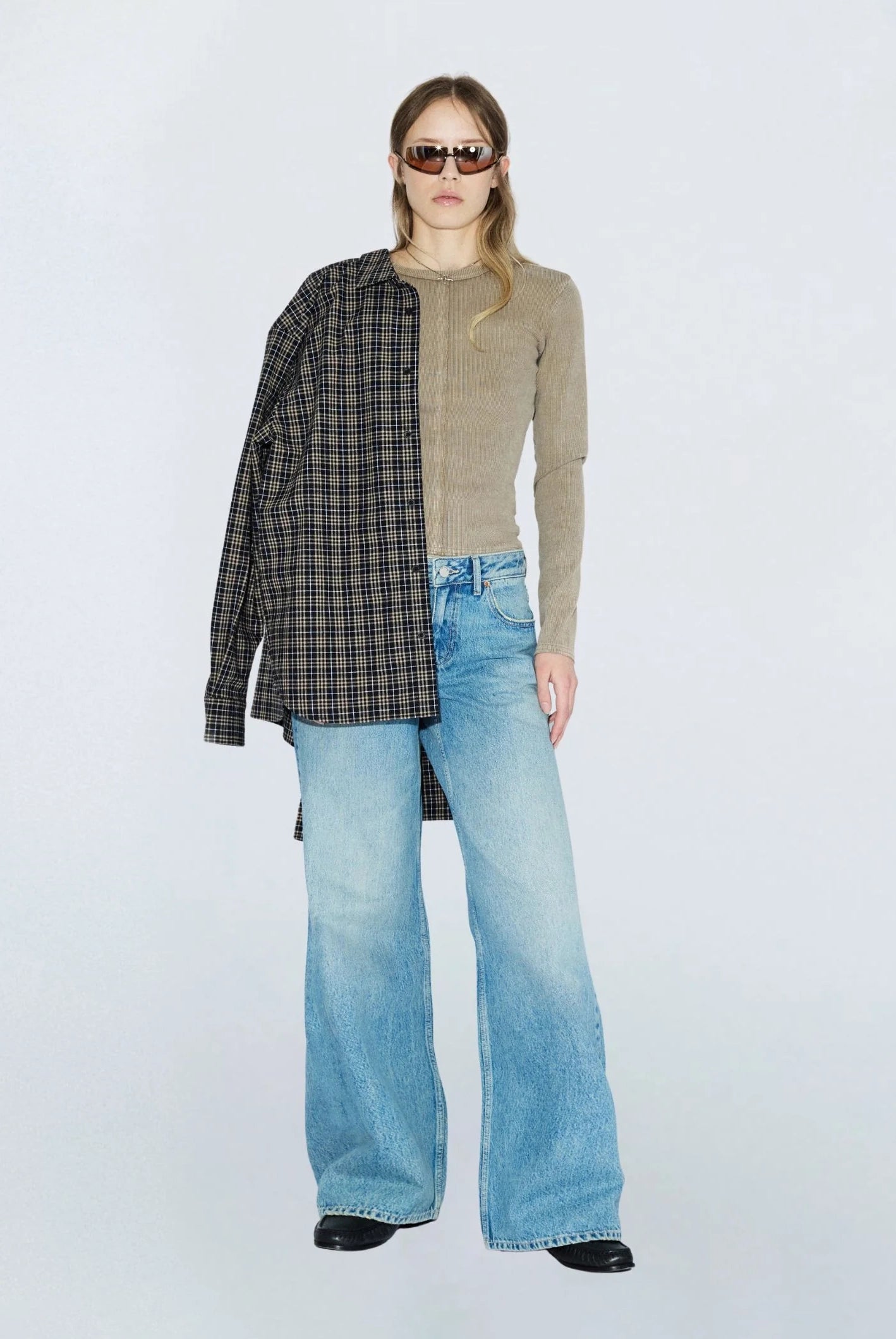Dr Denim - Rhue Low Wide Jeans - Drift Sky Used