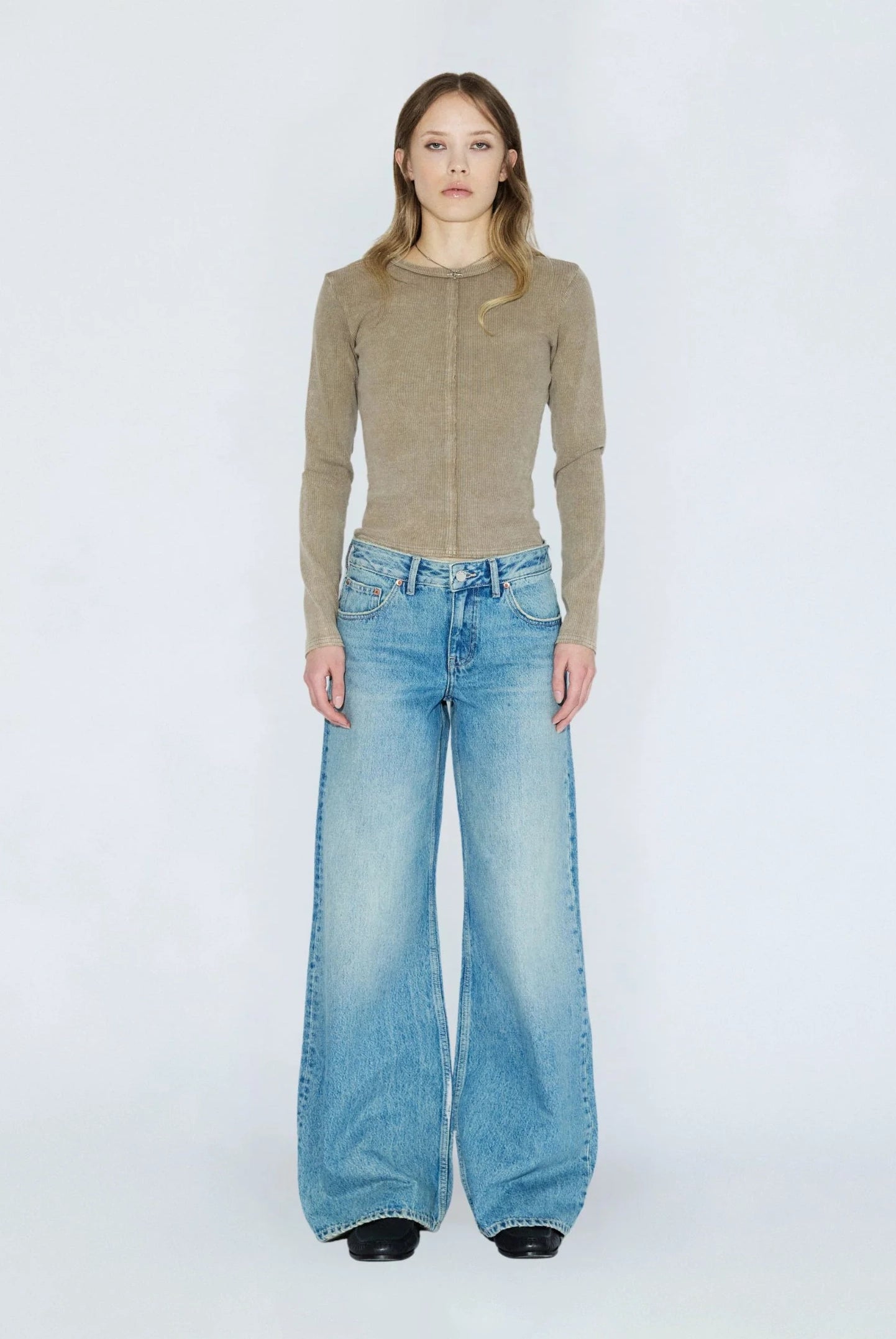 Dr Denim - Rhue Low Wide Jeans - Drift Sky Used