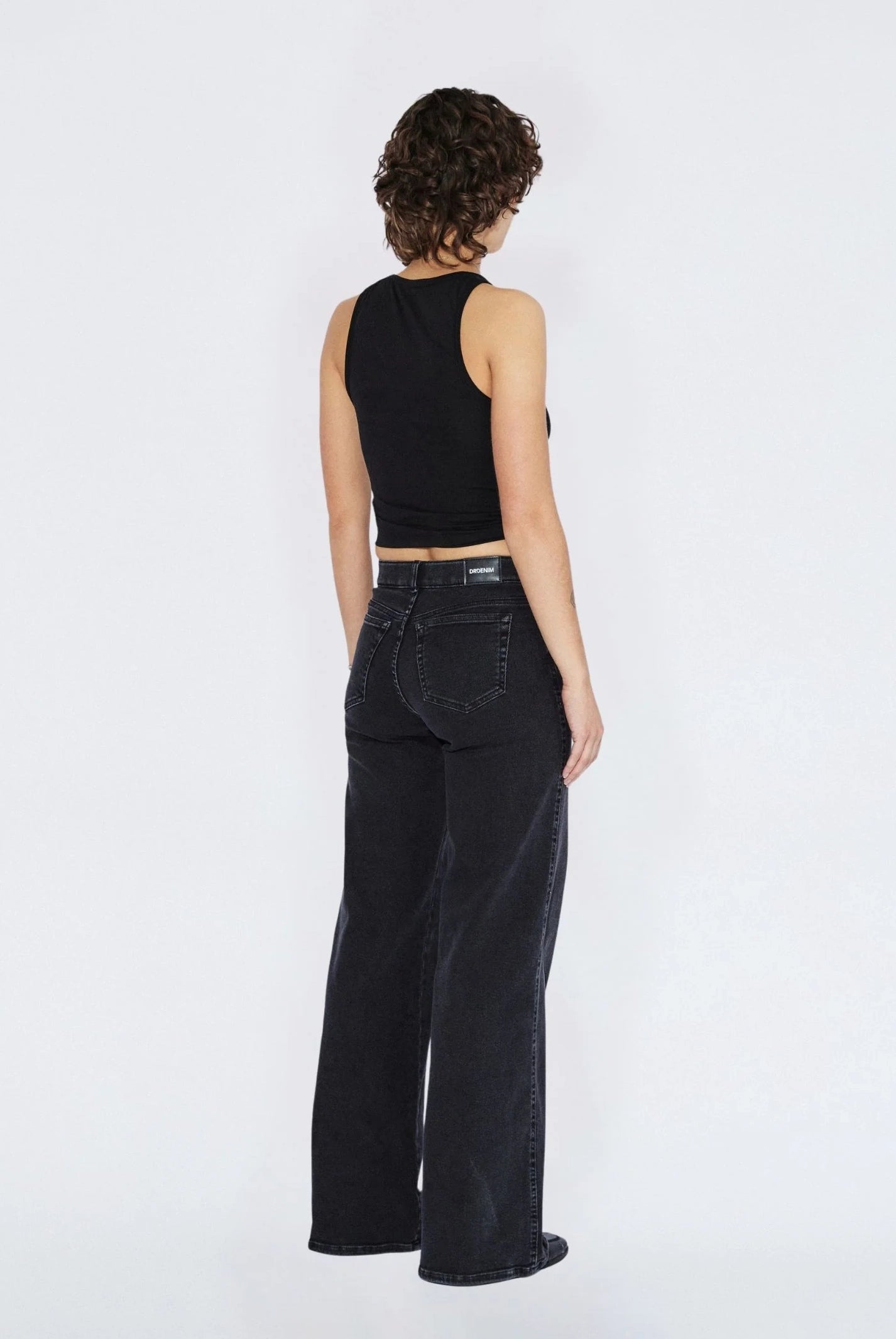Dr Denim - Zila Low Wide Jeans - Black Mist