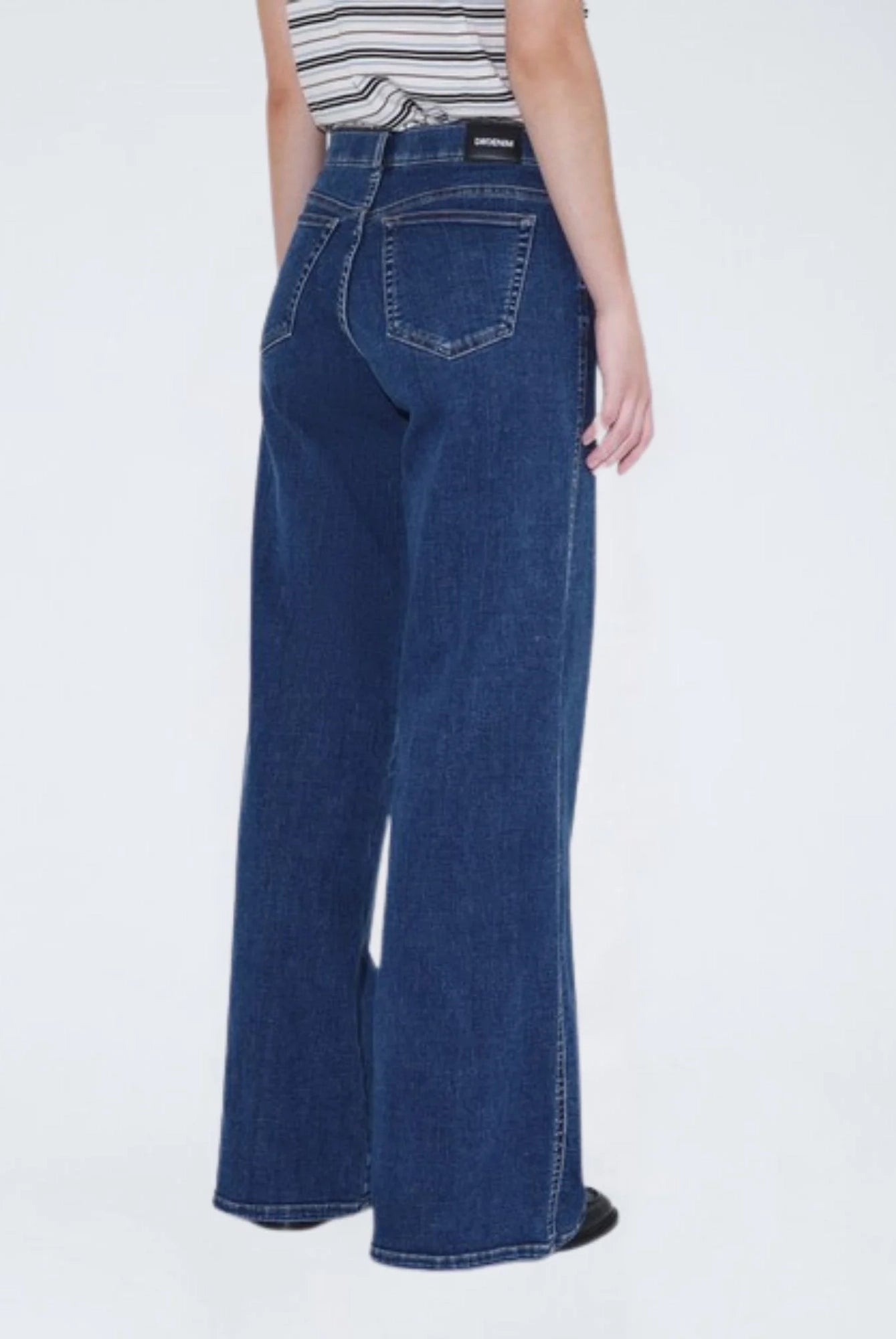 Dr Denim - Zila Low Wide (Tall) Jeans - Vale Mid Plain