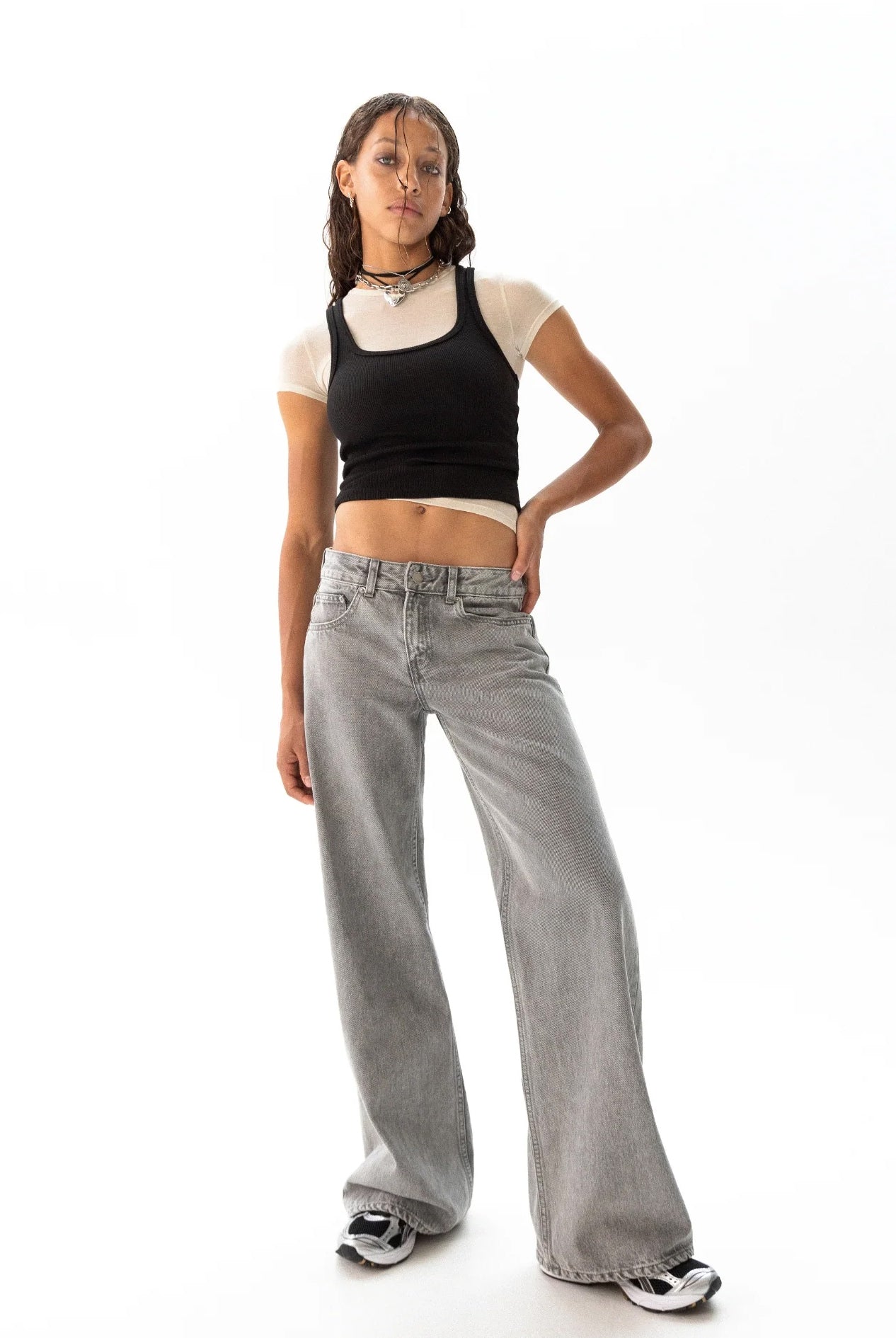 Dr Denim - Rhue Wide Jeans - Ash Grey