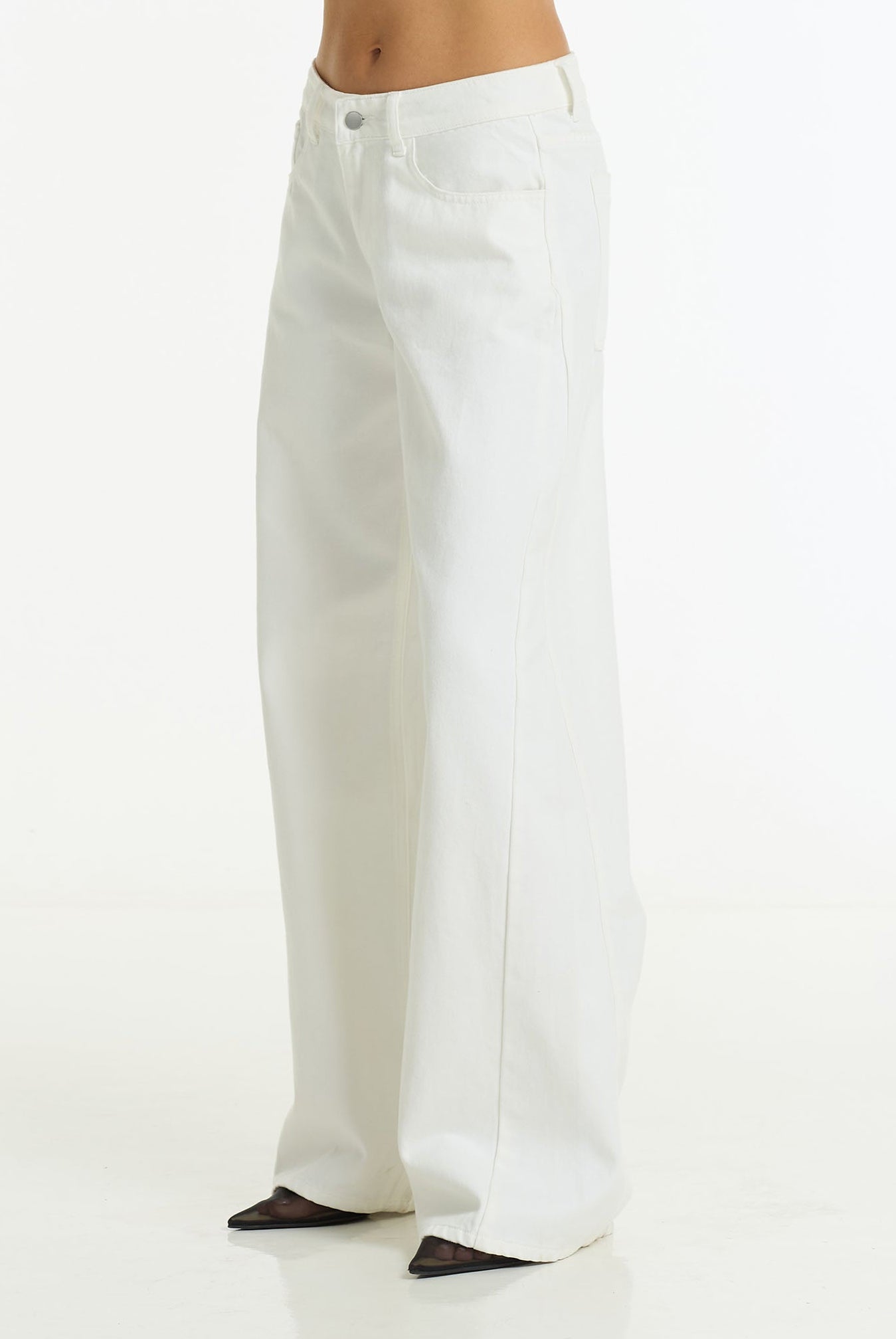 Drew Wide Leg Jean | Light Cream | PRE-ORDER