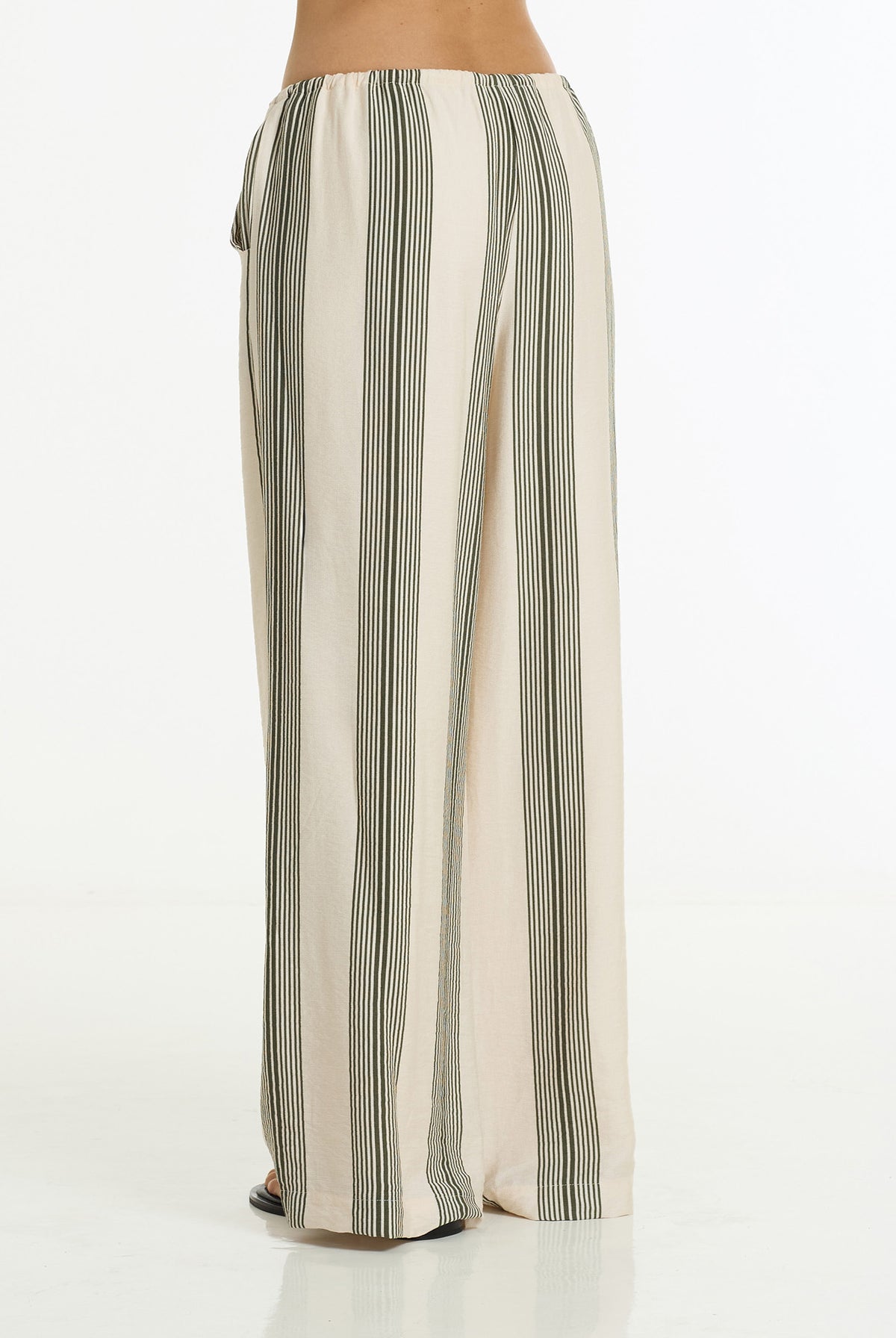 Dune Stripe Wide Leg Pant | Ivory/Khaki | PRE-ORDER