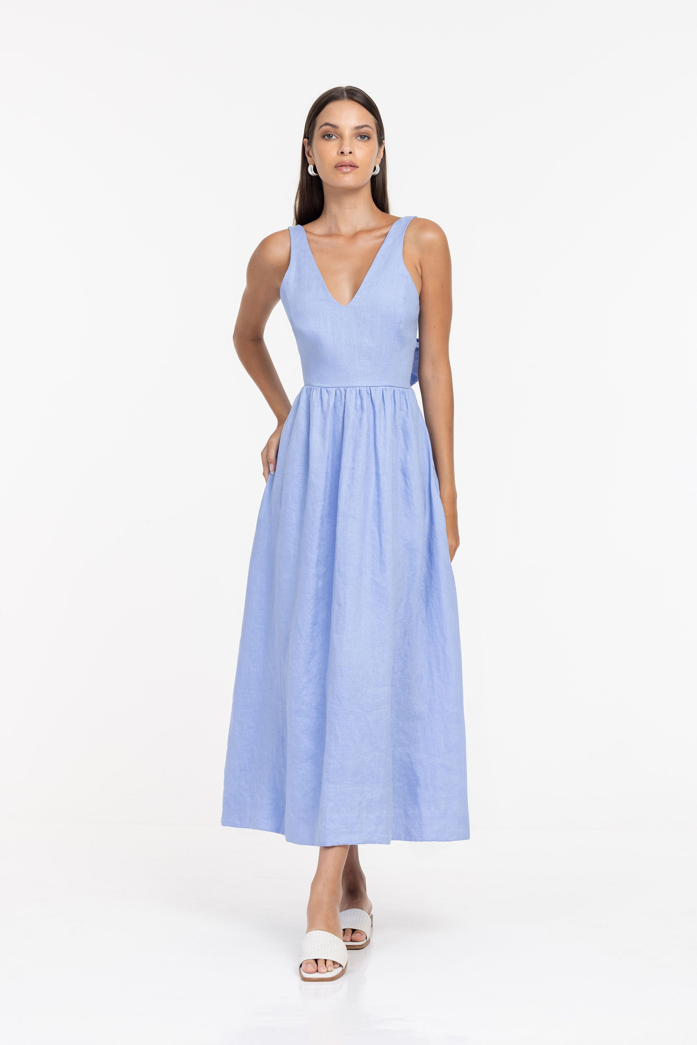 Elara Dress - Forget Me Blue