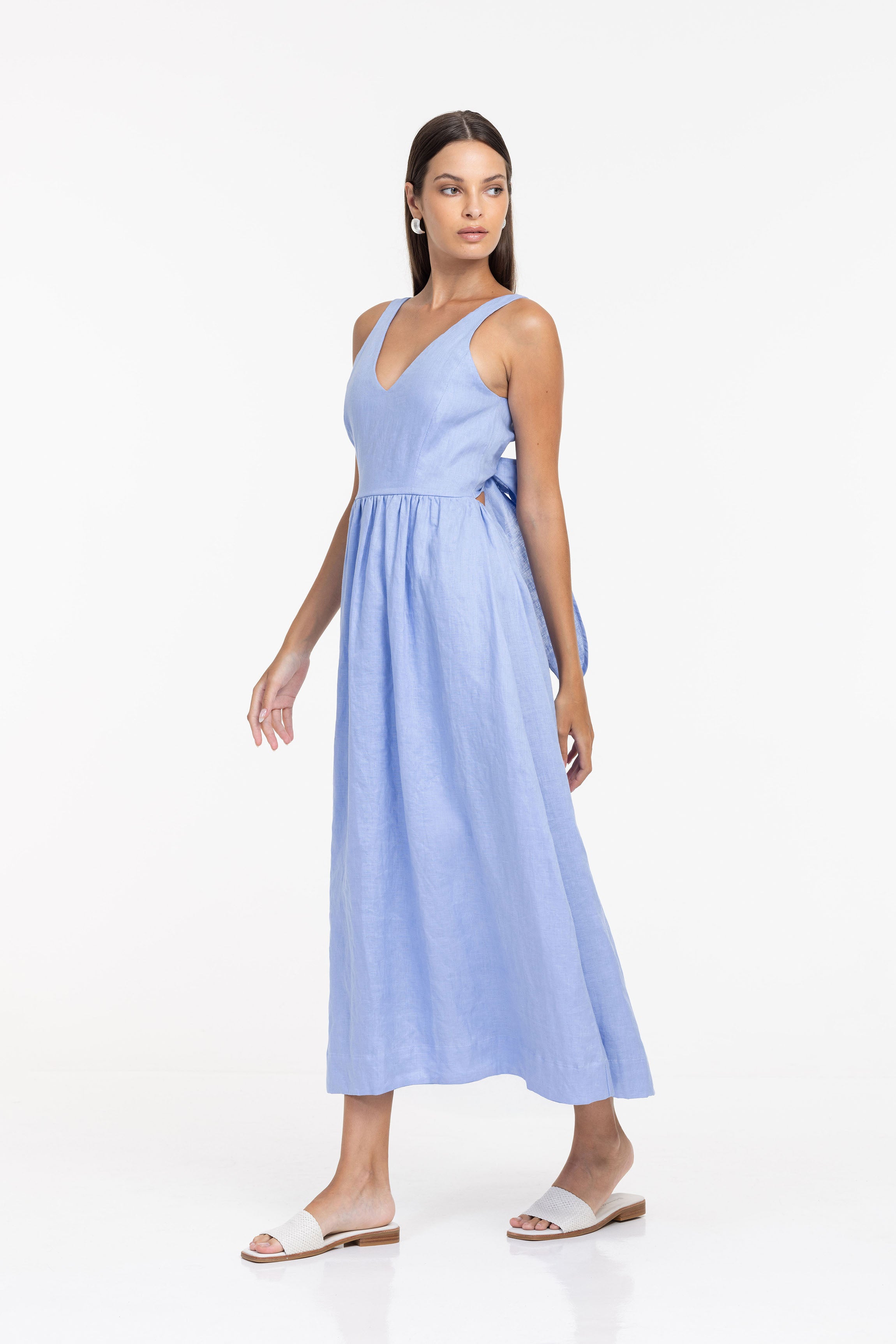 Elara Dress - Forget Me Blue