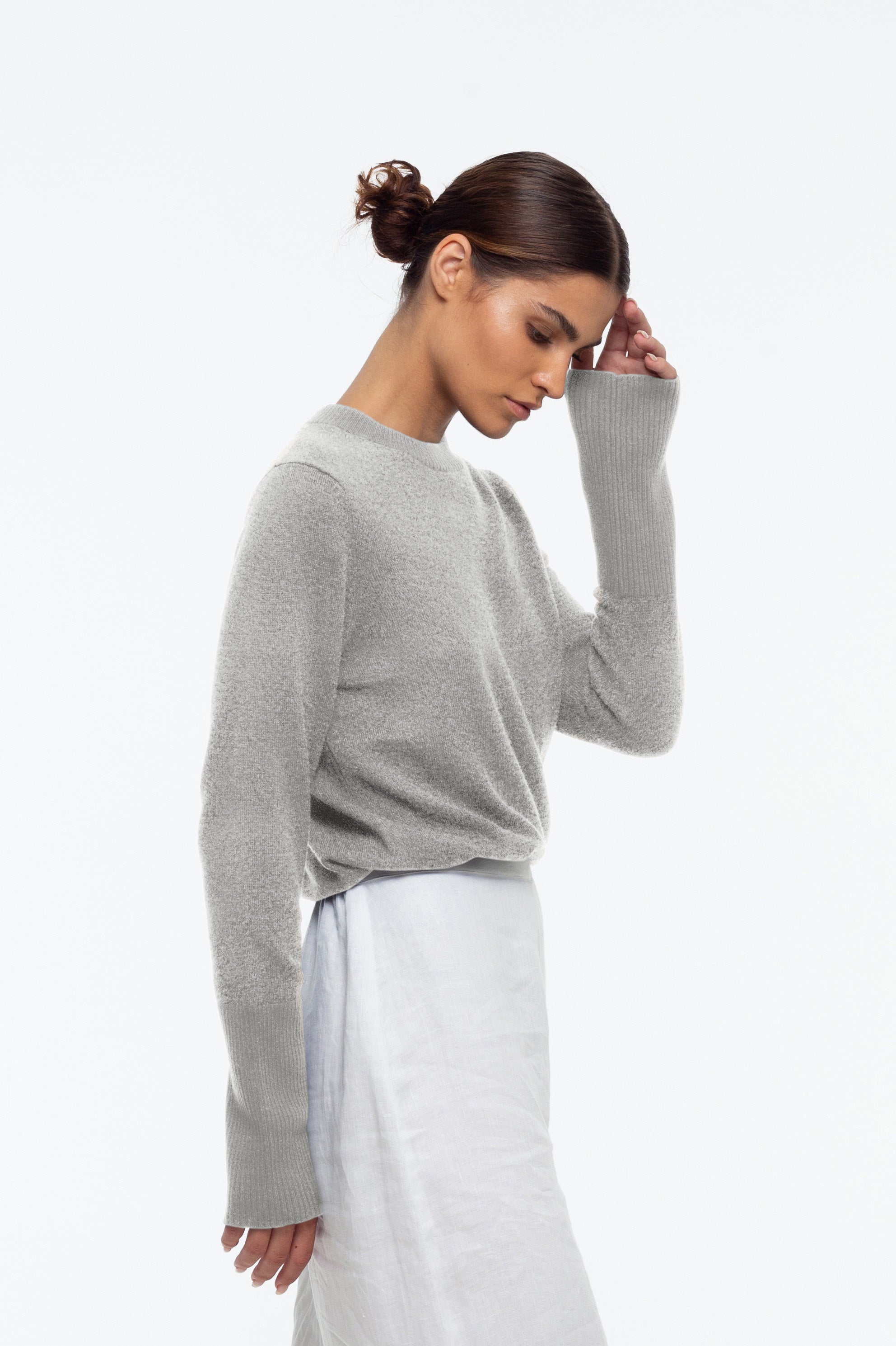 Elation Sweater - Light Grey Marle