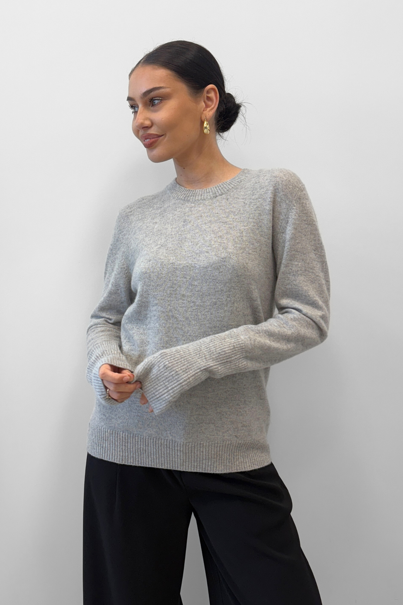 Elation Sweater - Light Grey Marle
