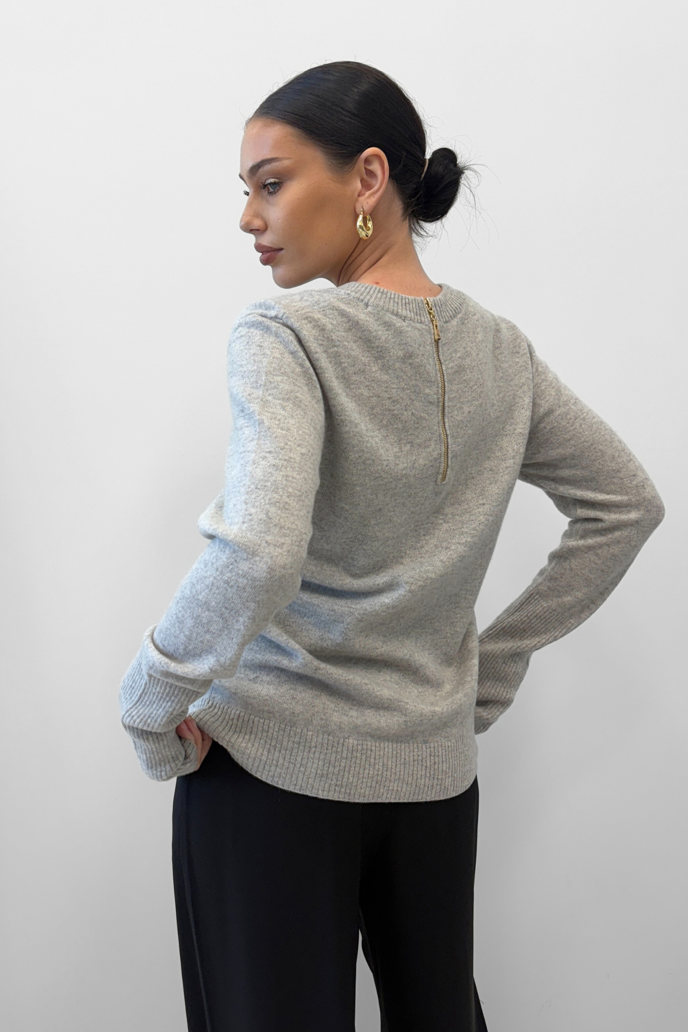 Elation Sweater - Light Grey Marle