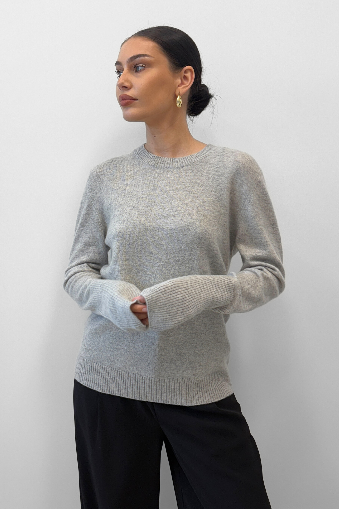 Elation Sweater - Light Grey Marle