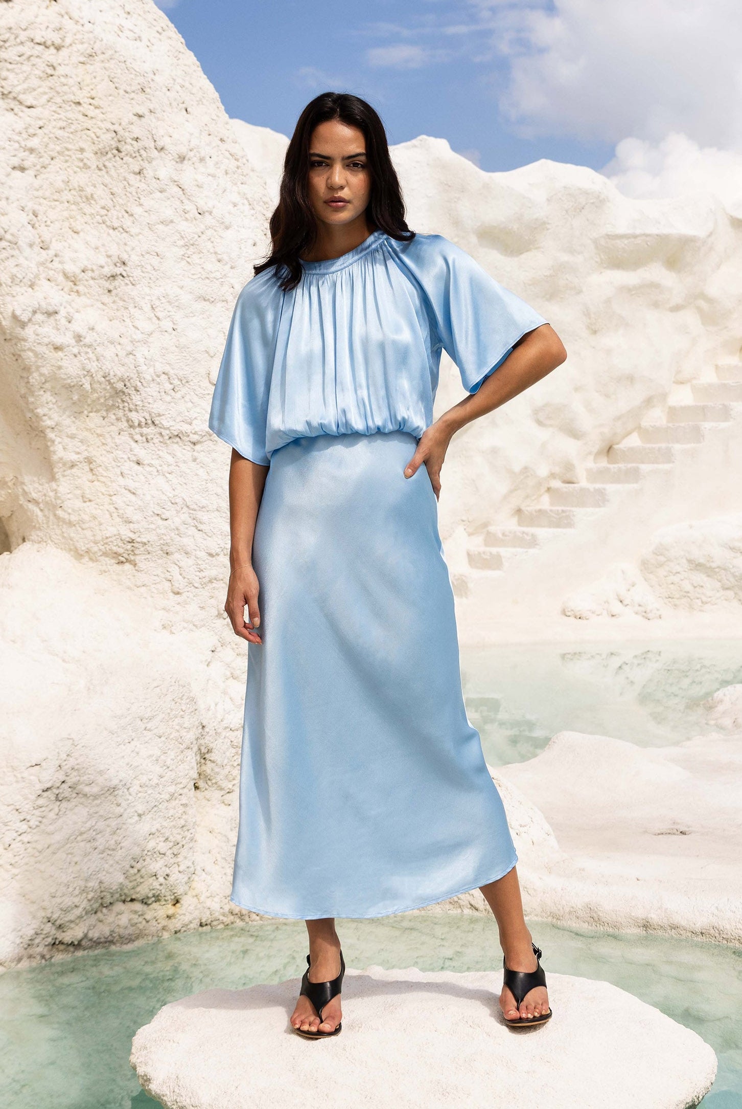 Euphoria Dress - Diamond Blue