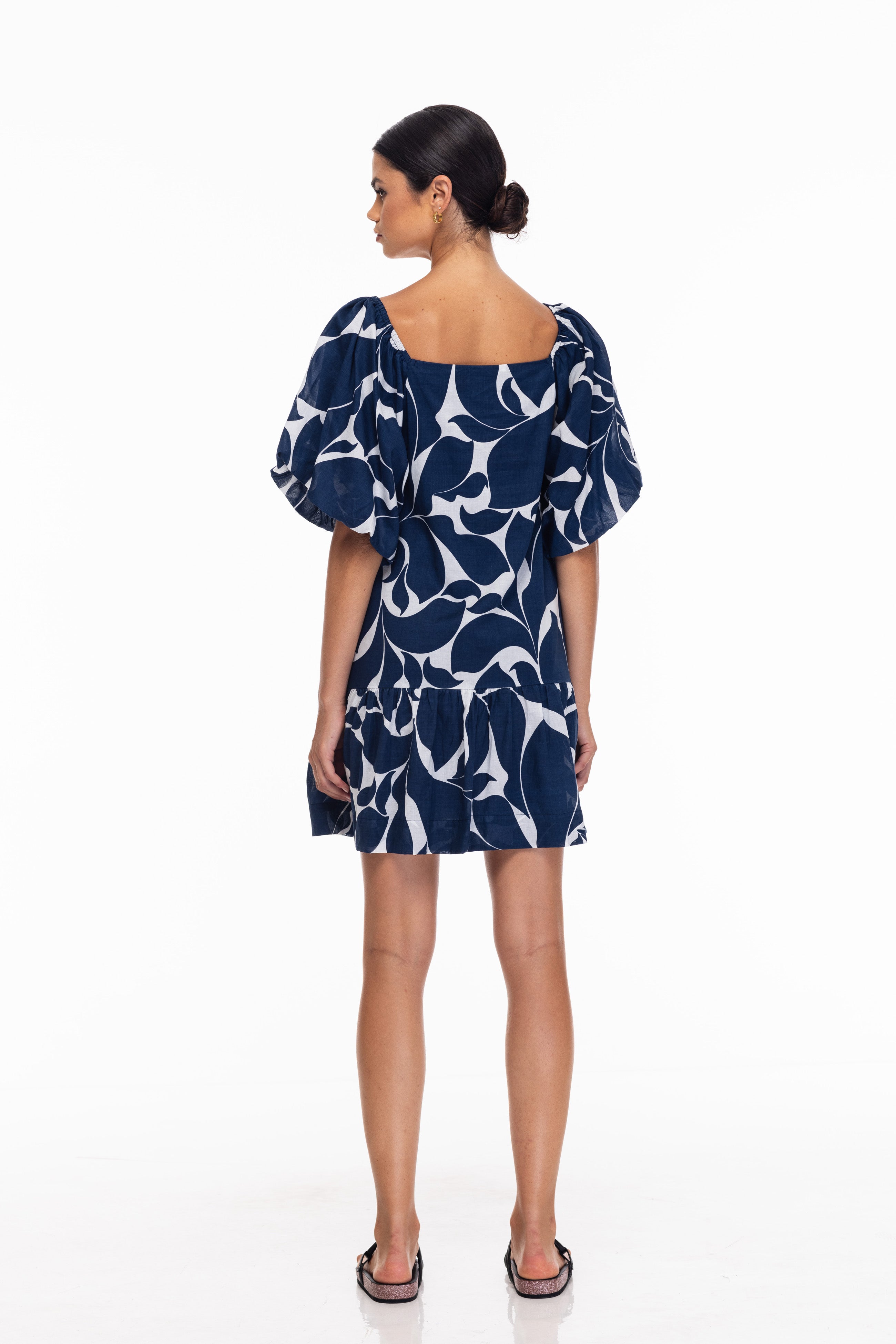 Everest Dress - Blue/White Floral Print