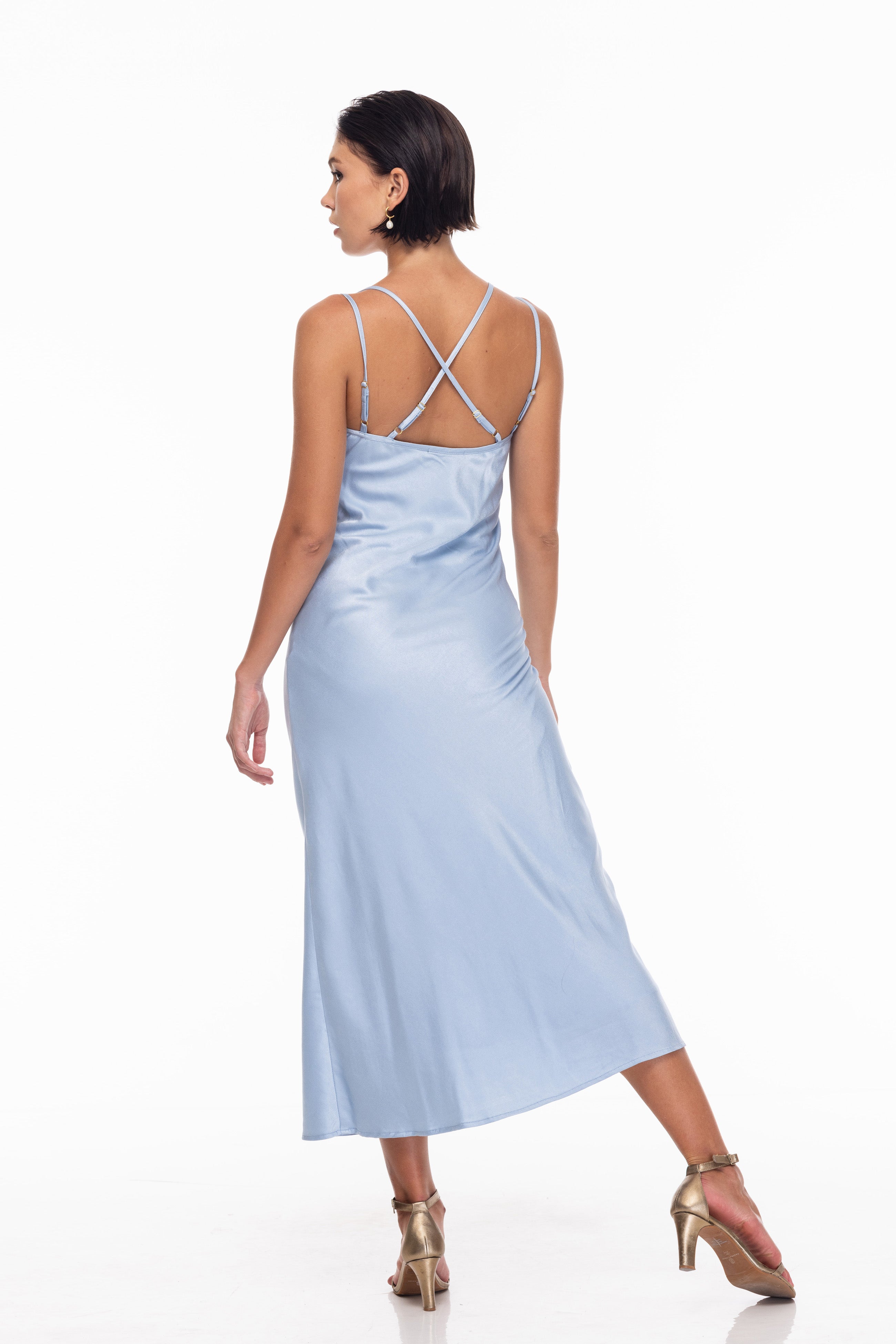 Evermore Slip Dress - Blue Clouds