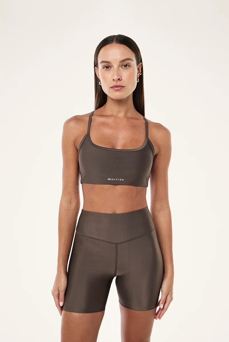 P.E Nation - Fairmont Sports Bra - Major Brown