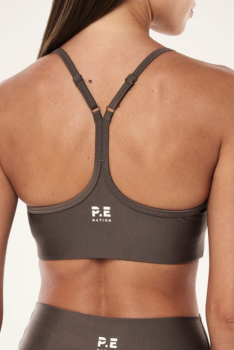 P.E Nation - Fairmont Sports Bra - Major Brown
