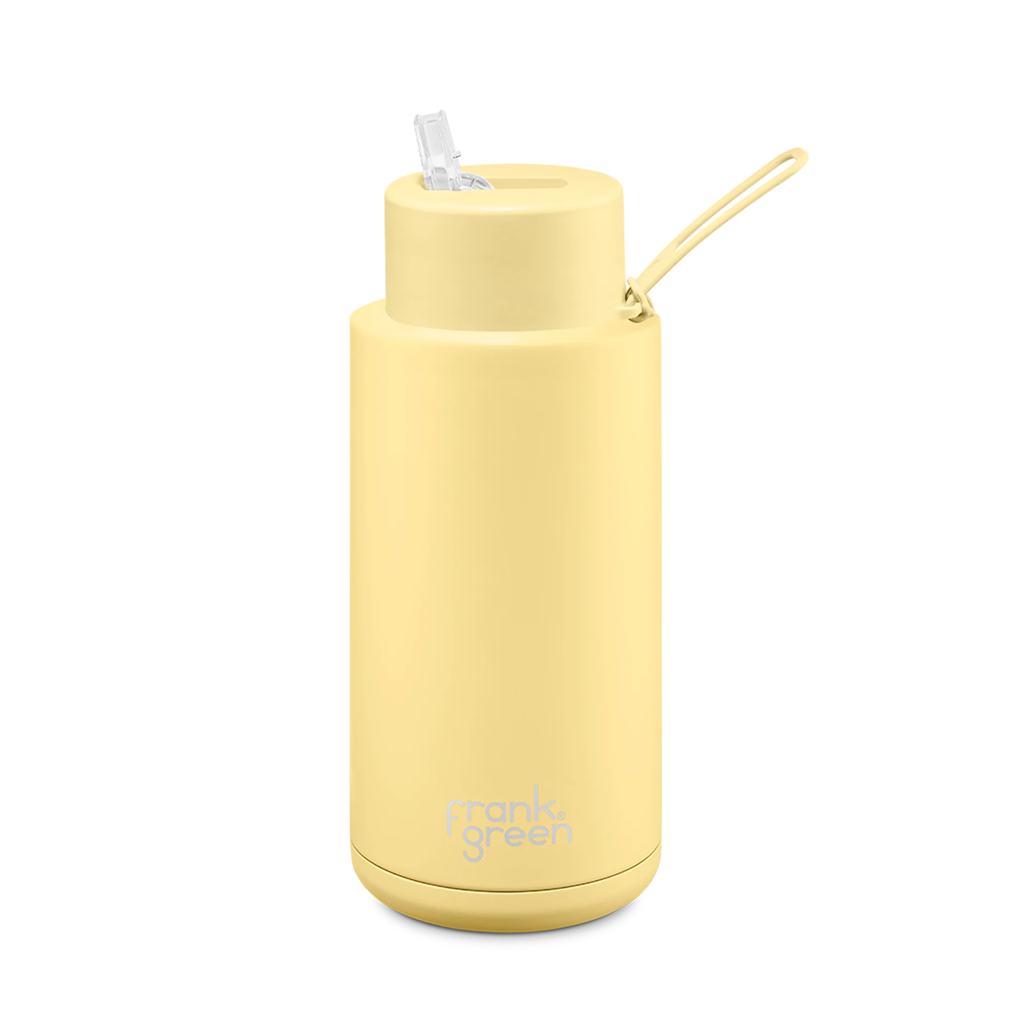 BLAK - Frank Green - 34oz Reusable Bottle (straw) - Buttermilk