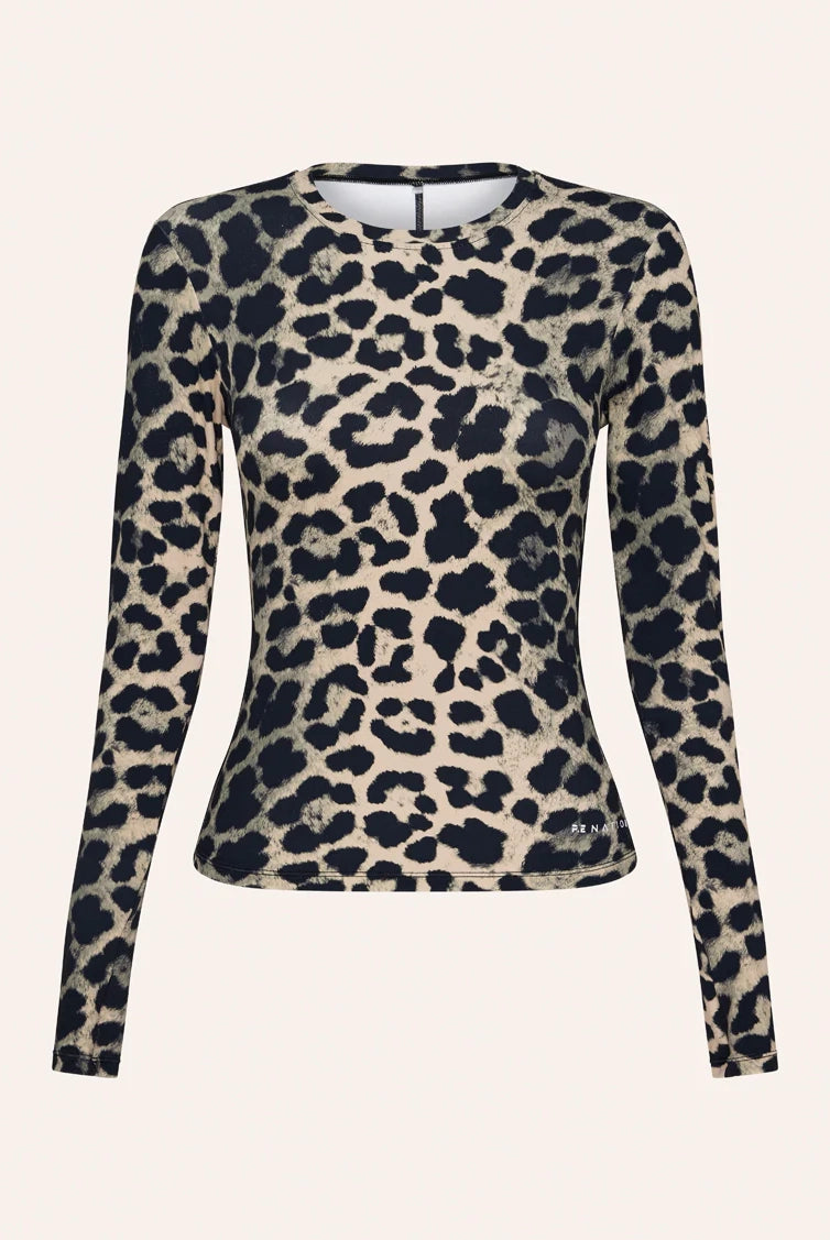 P.E Nation - Foundation Long Sleeve Tee - Leopard Print