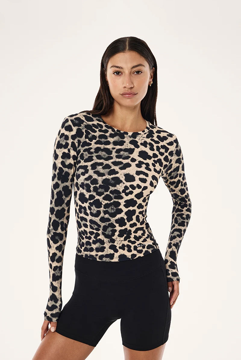 P.E Nation - Foundation Long Sleeve Tee - Leopard Print