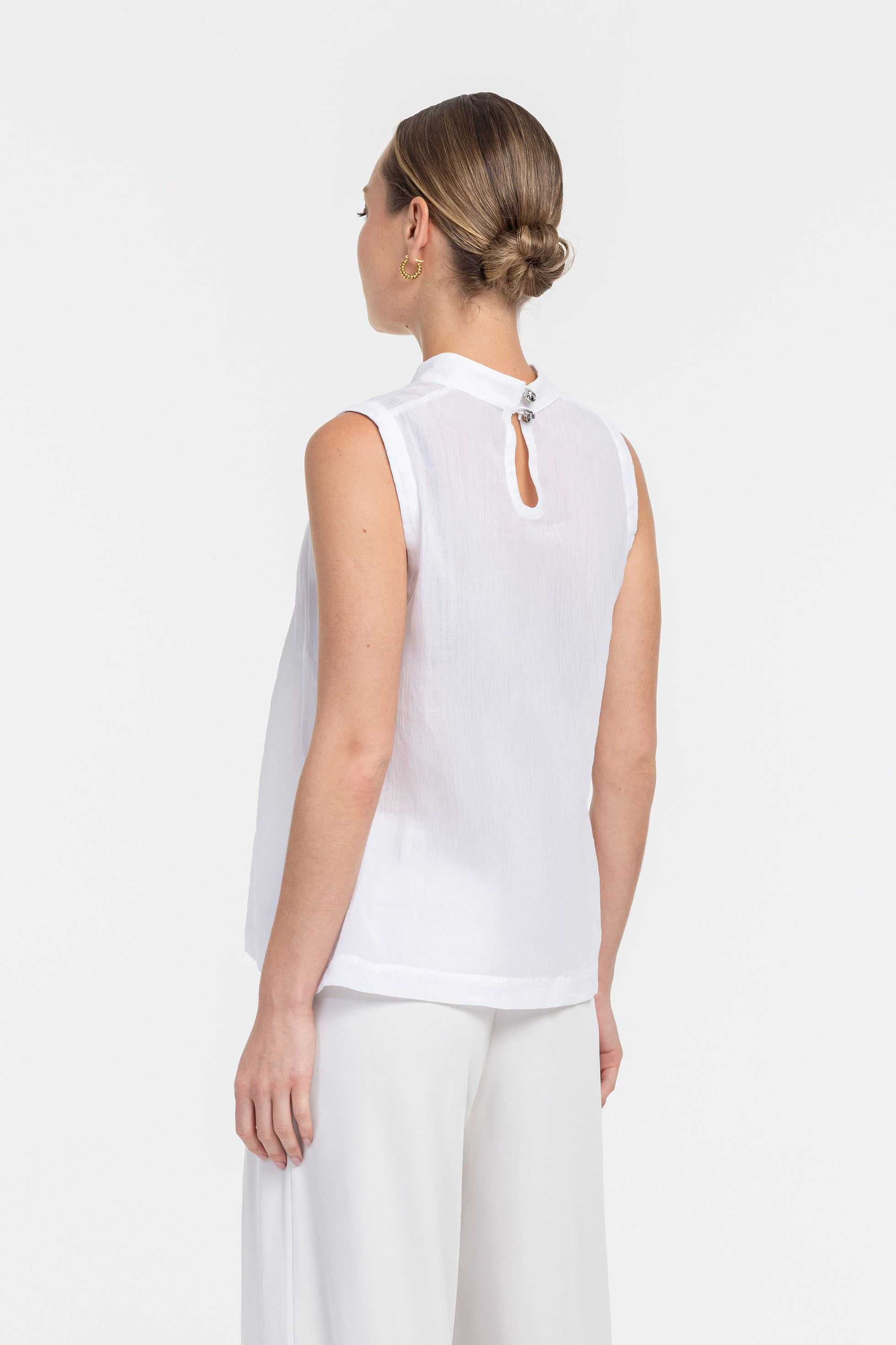 Faint Traces Top - White