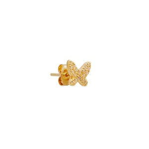 Fairley - Butterfly Pave Studs - Gold