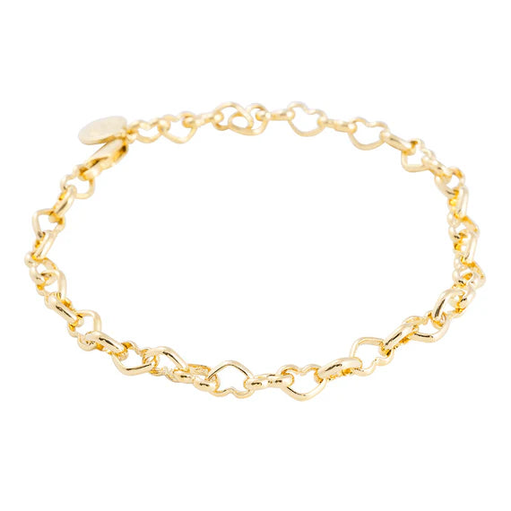 Fairley - Vintage Heart Chain Bracelet - Gold