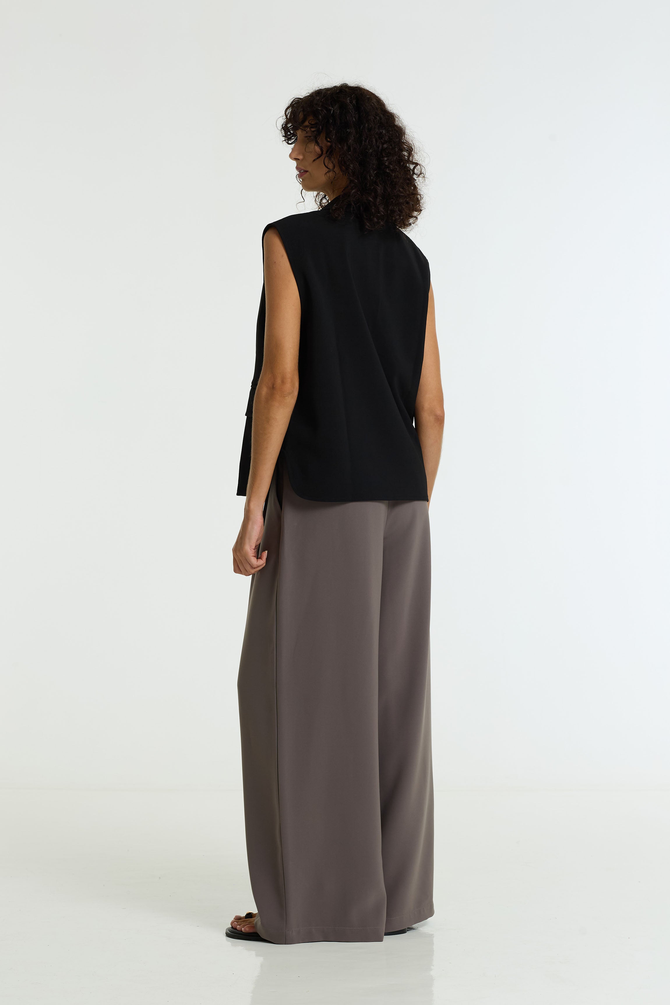 Marco Wide Leg Pant | Charcoal/Black | PRE-ORDER